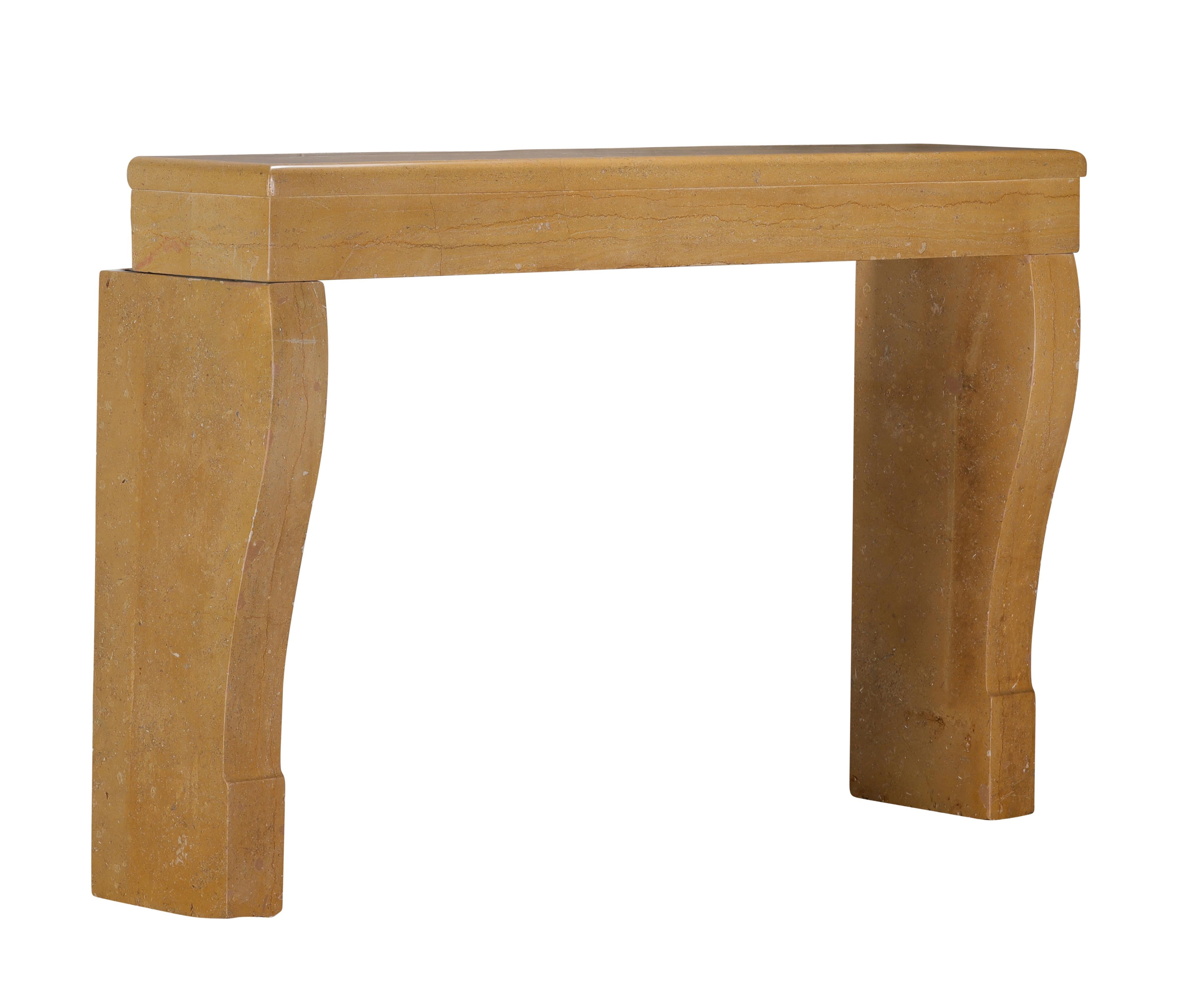 Antique French Stone Fireplace Surround – Smooth Surface -Timeless Design For Sale 7