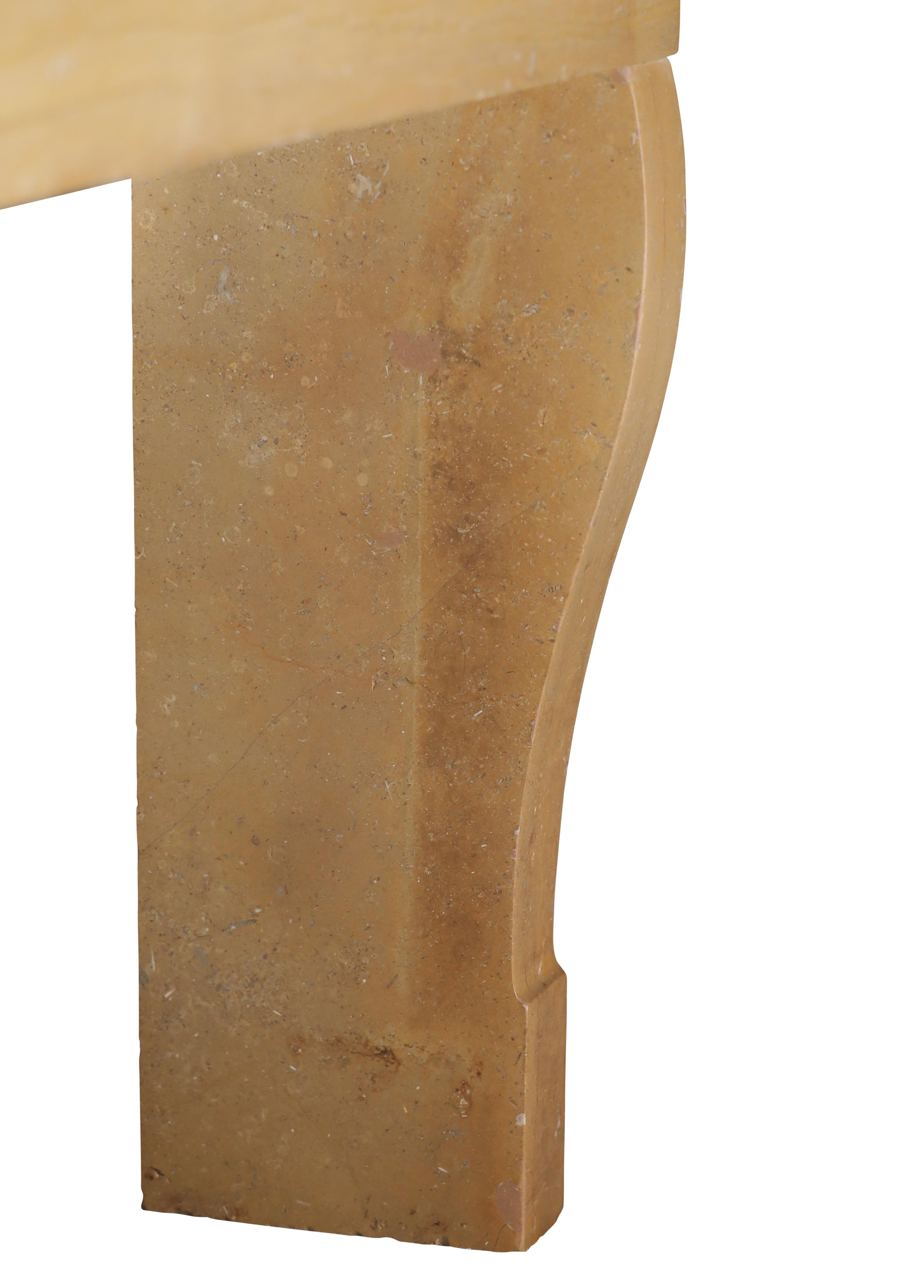 Antique French Stone Fireplace Surround – Smooth Surface -Timeless Design For Sale 12