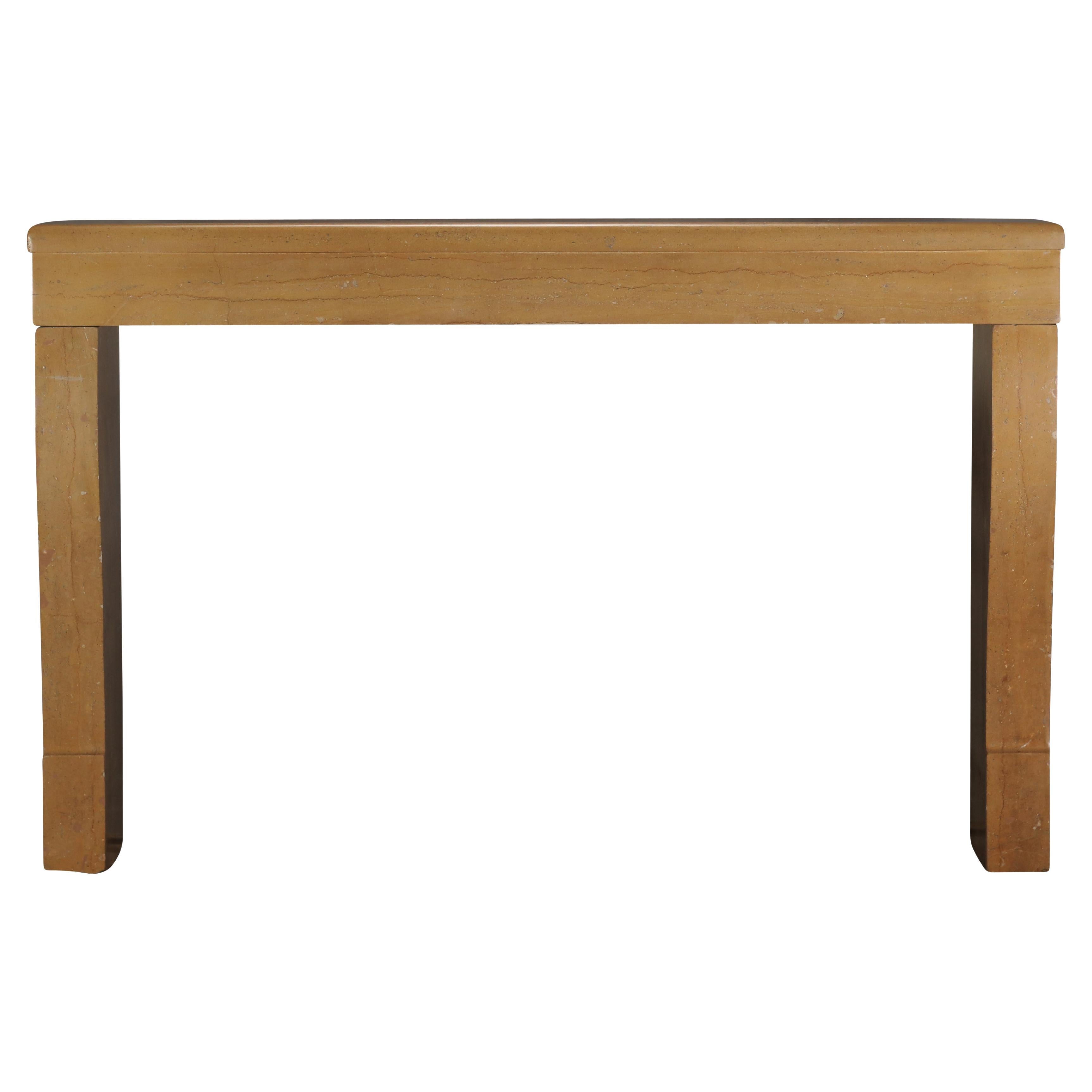 Antique French Stone Fireplace Surround – Smooth Surface -Timeless Design For Sale