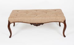 Antique French Stool Ottoman Coffee Table Window Seat 19th Century