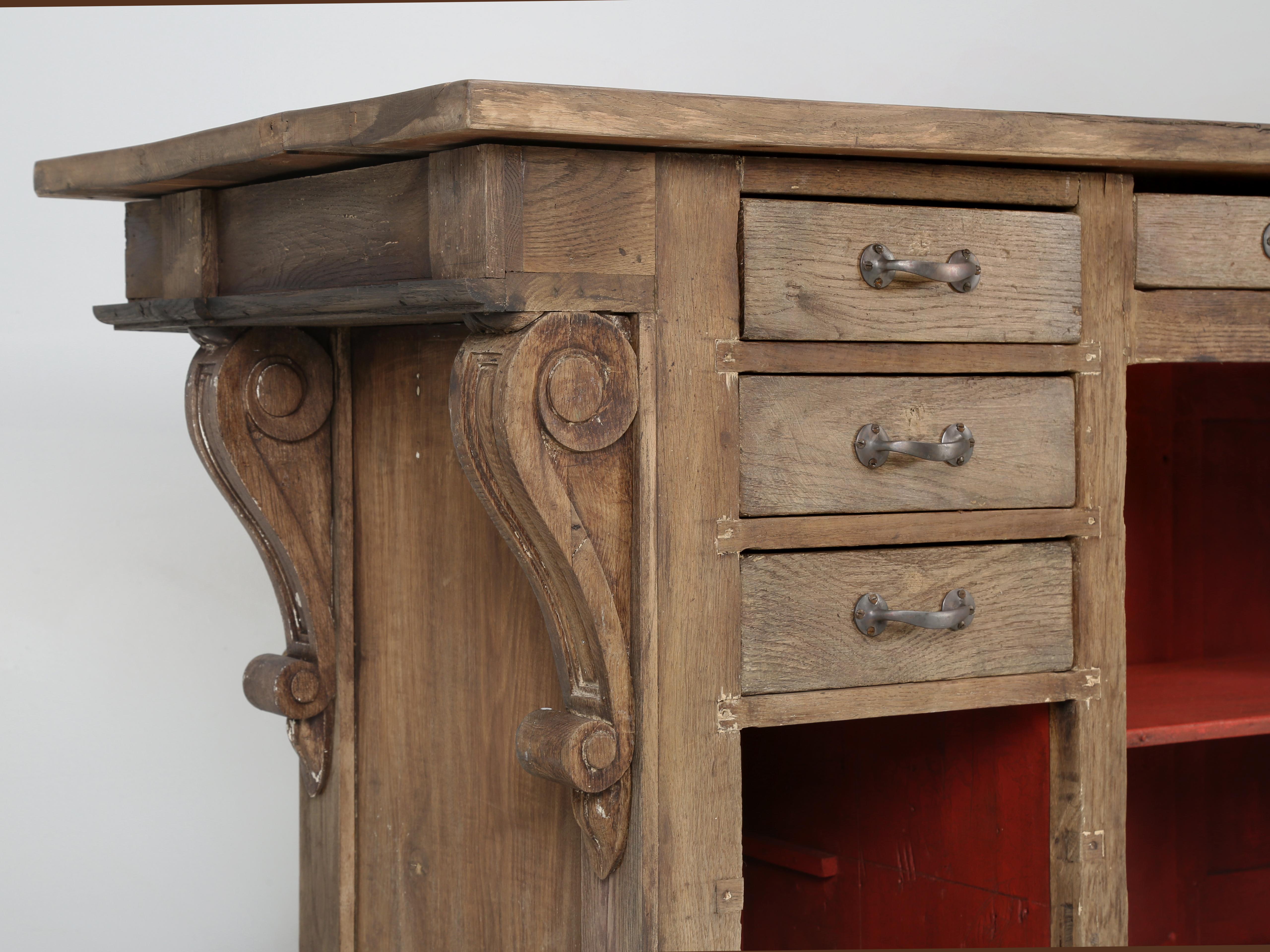 Antique French Store Counter Repurposed into a Kitchen Island From The Provence For Sale 6
