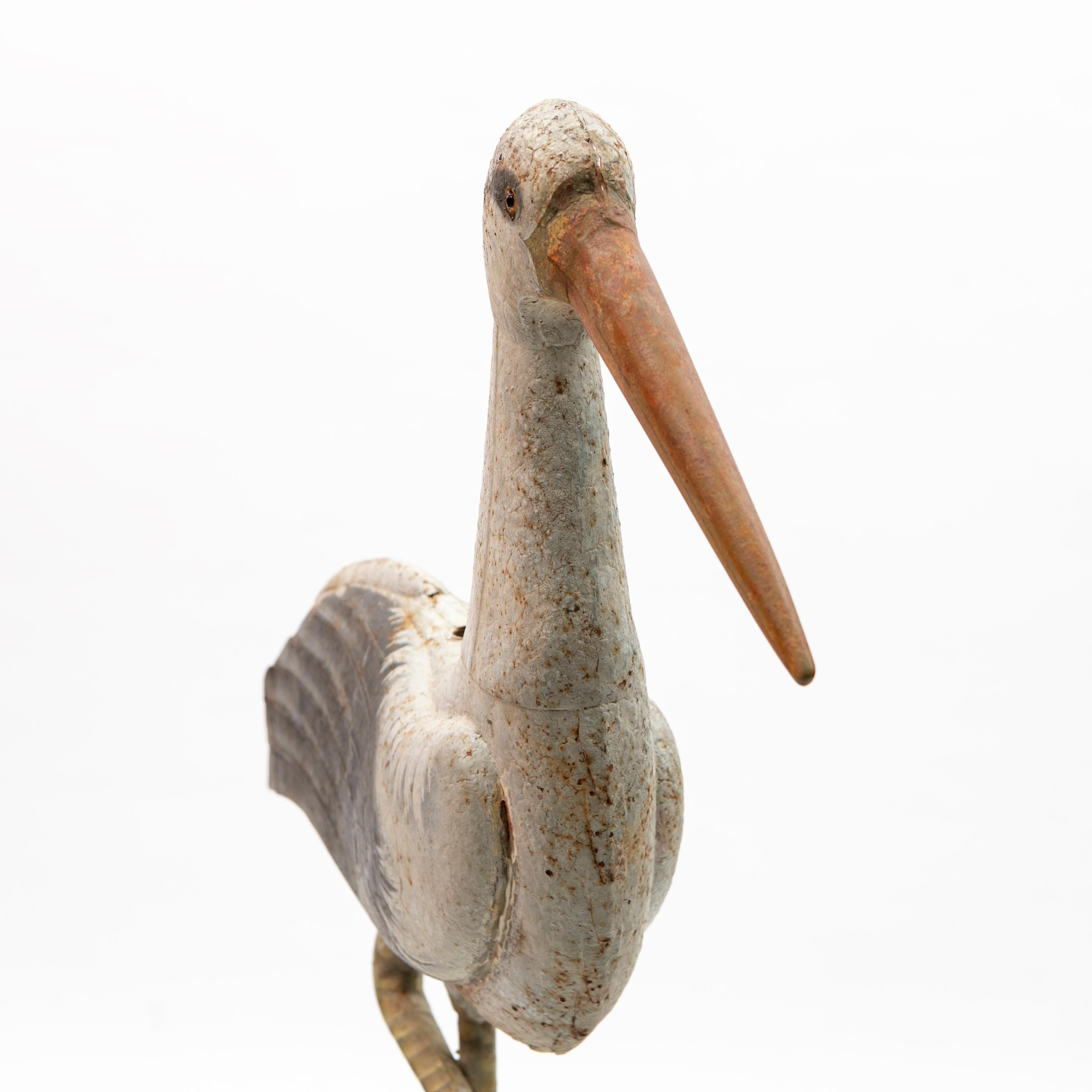 Ancienne girouette cigogne française, 19ème siècle 1