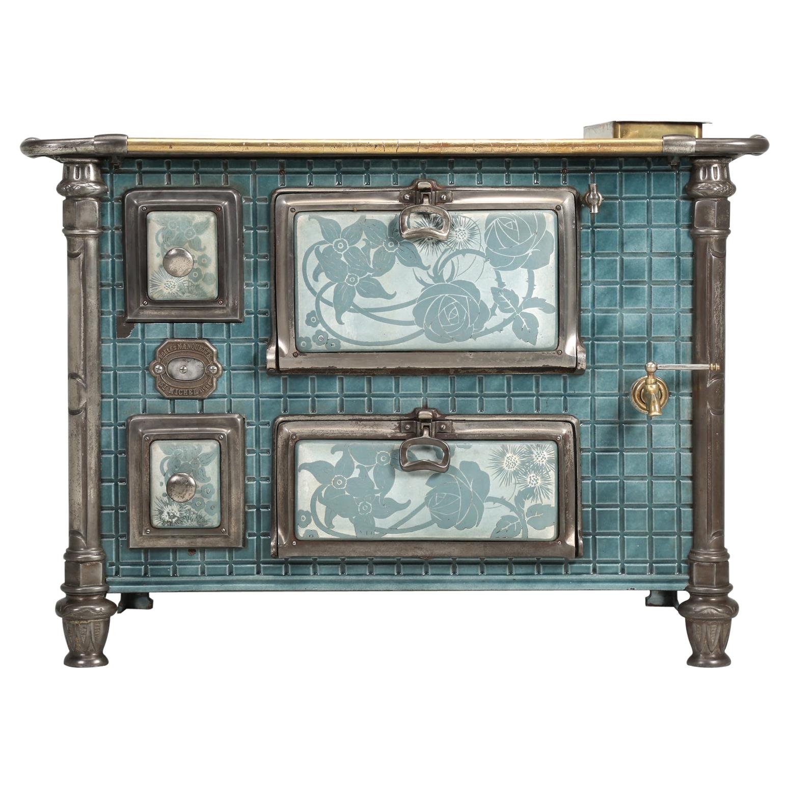 Antique French Stove or Could be a Great Bar from the Art Nouveau Period