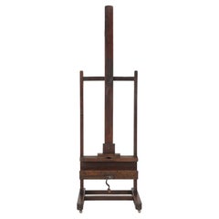 Antique French Studio Easel, Signed Hostellet - Paris. circa Late 1800's