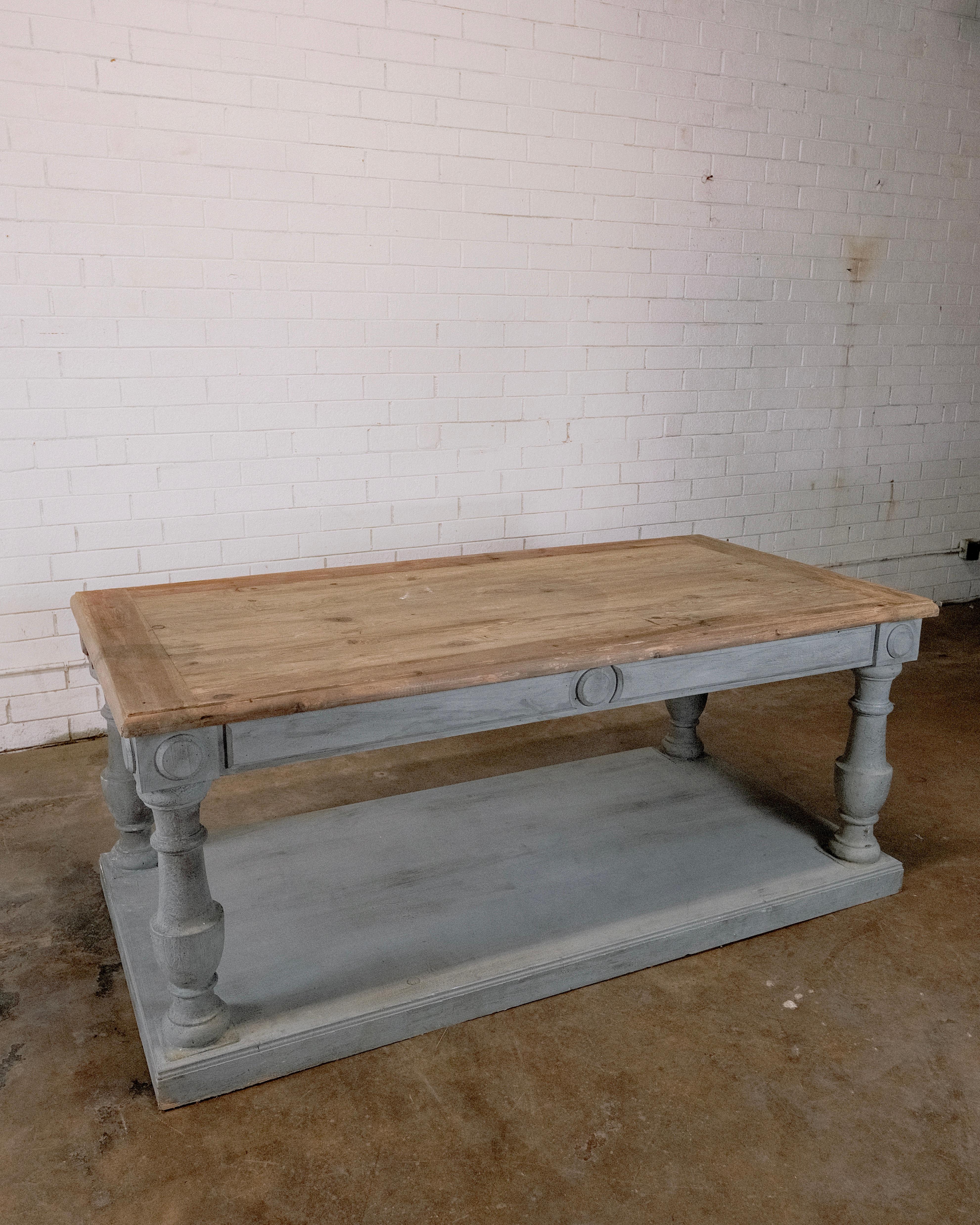 Antique French Stunning Drapery Console Table In Good Condition For Sale In High Point, NC