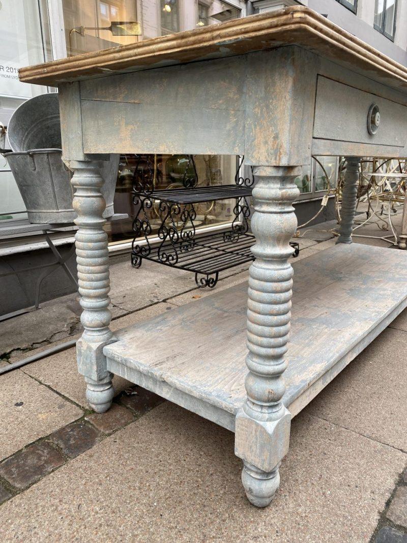 Antique French Stunning Drapery Console Table For Sale 3