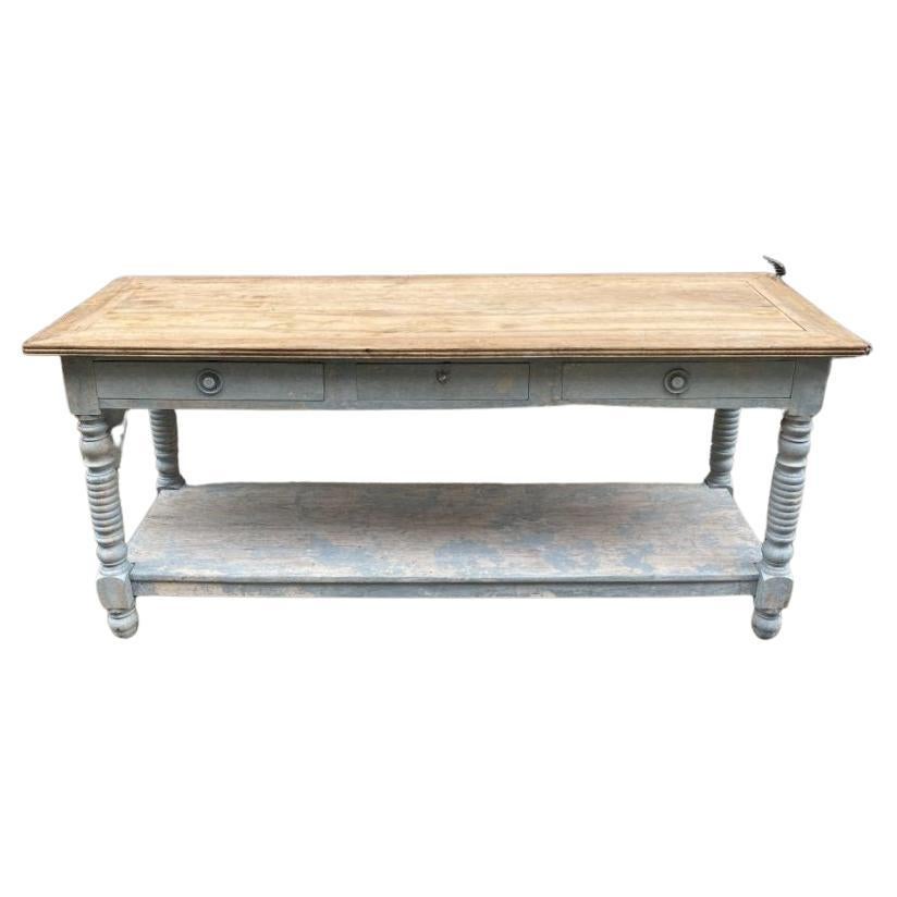 Antique French Stunning Drapery Console Table For Sale