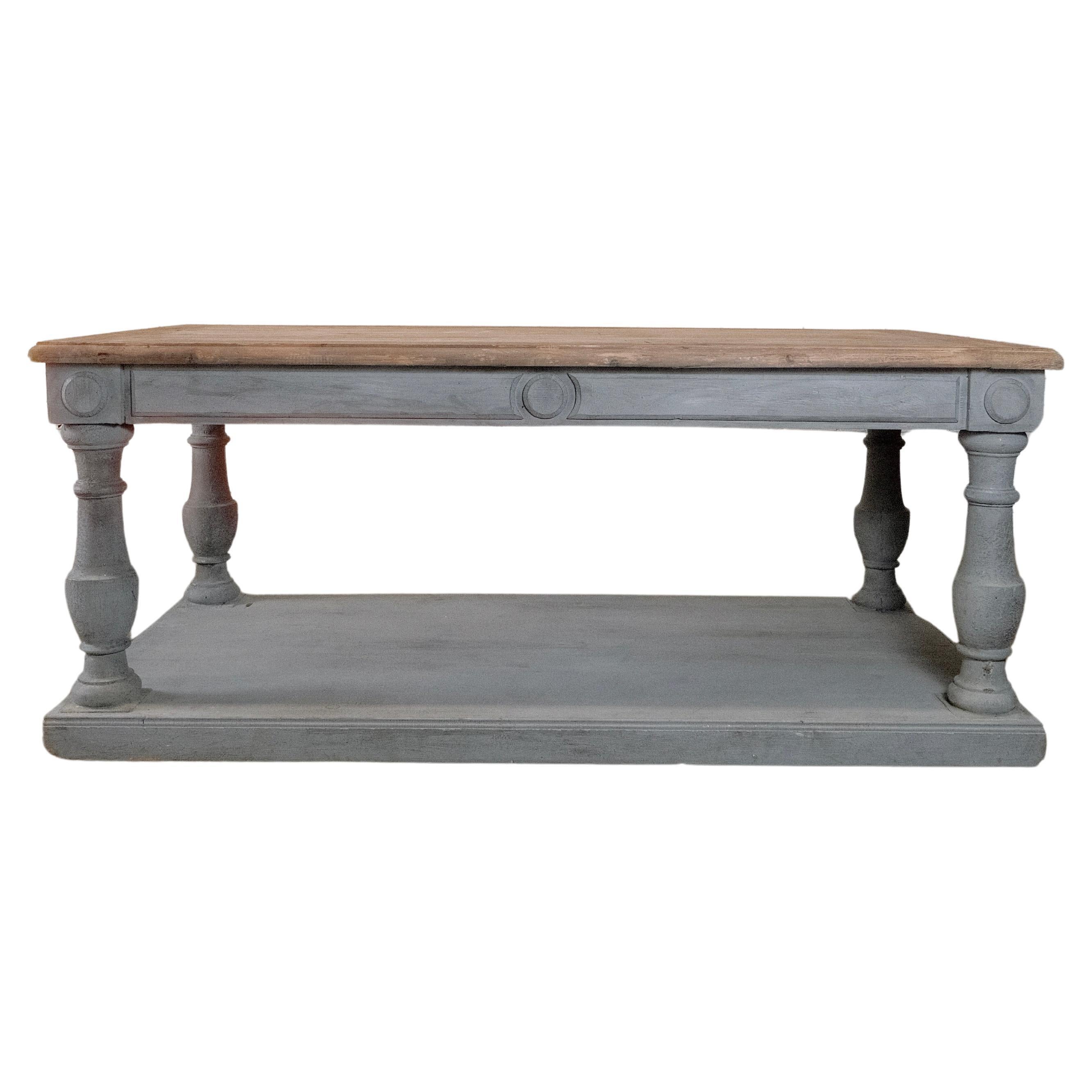 Antique French Stunning Drapery Console Table For Sale