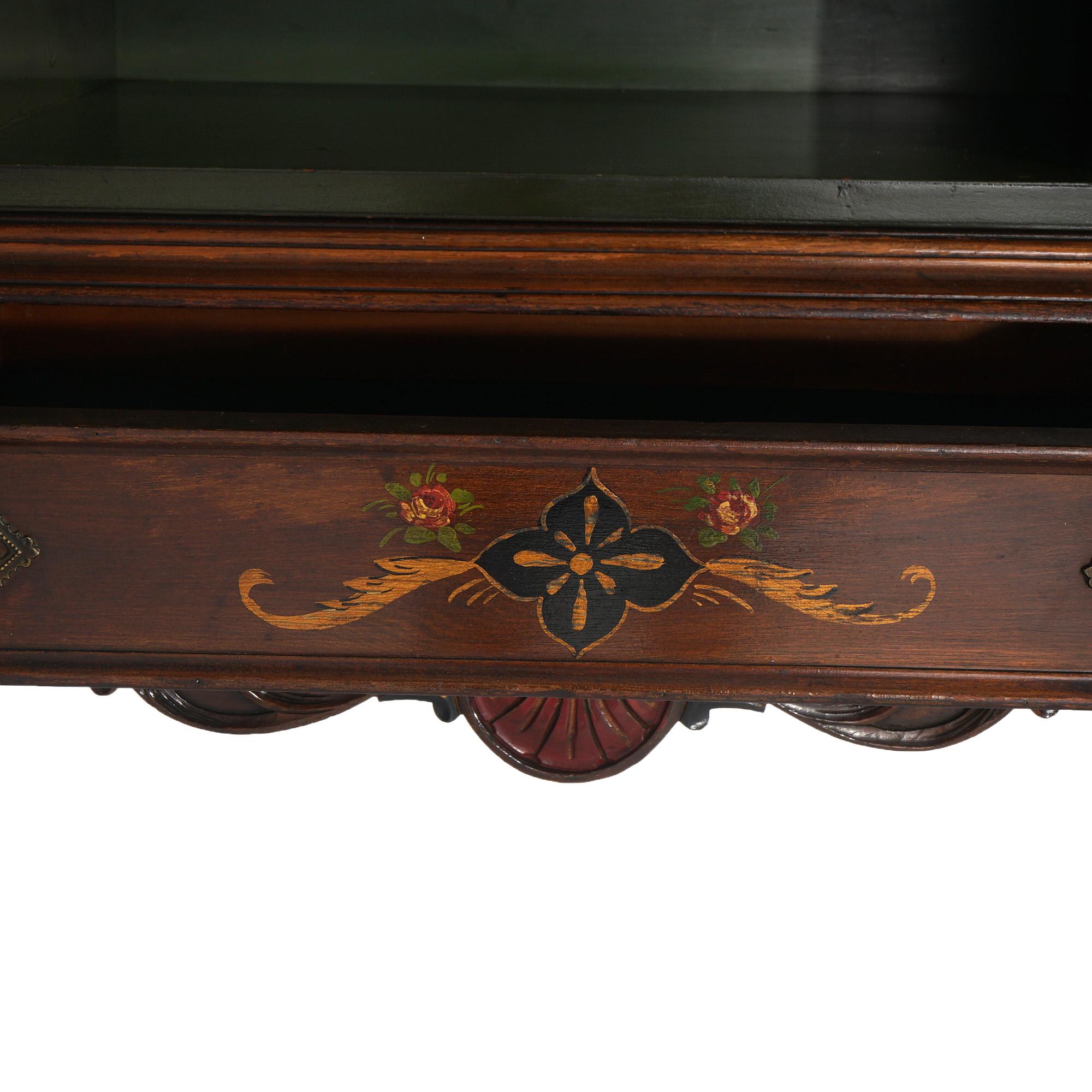 Ancien style français sculpté en acajou polychromé décoré de chinoiserie en vente 6