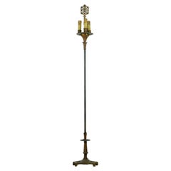 Antique French Style  Floor Lamp w 3 Candle Lights