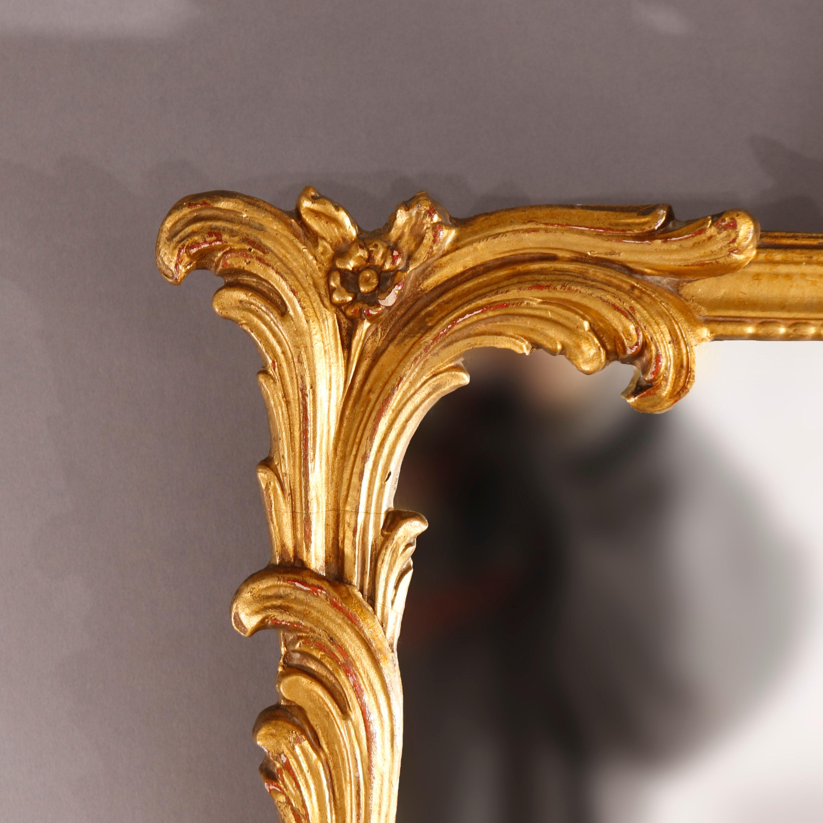 20th Century Antique French Style Giltwood Wall Mirror circa 1920