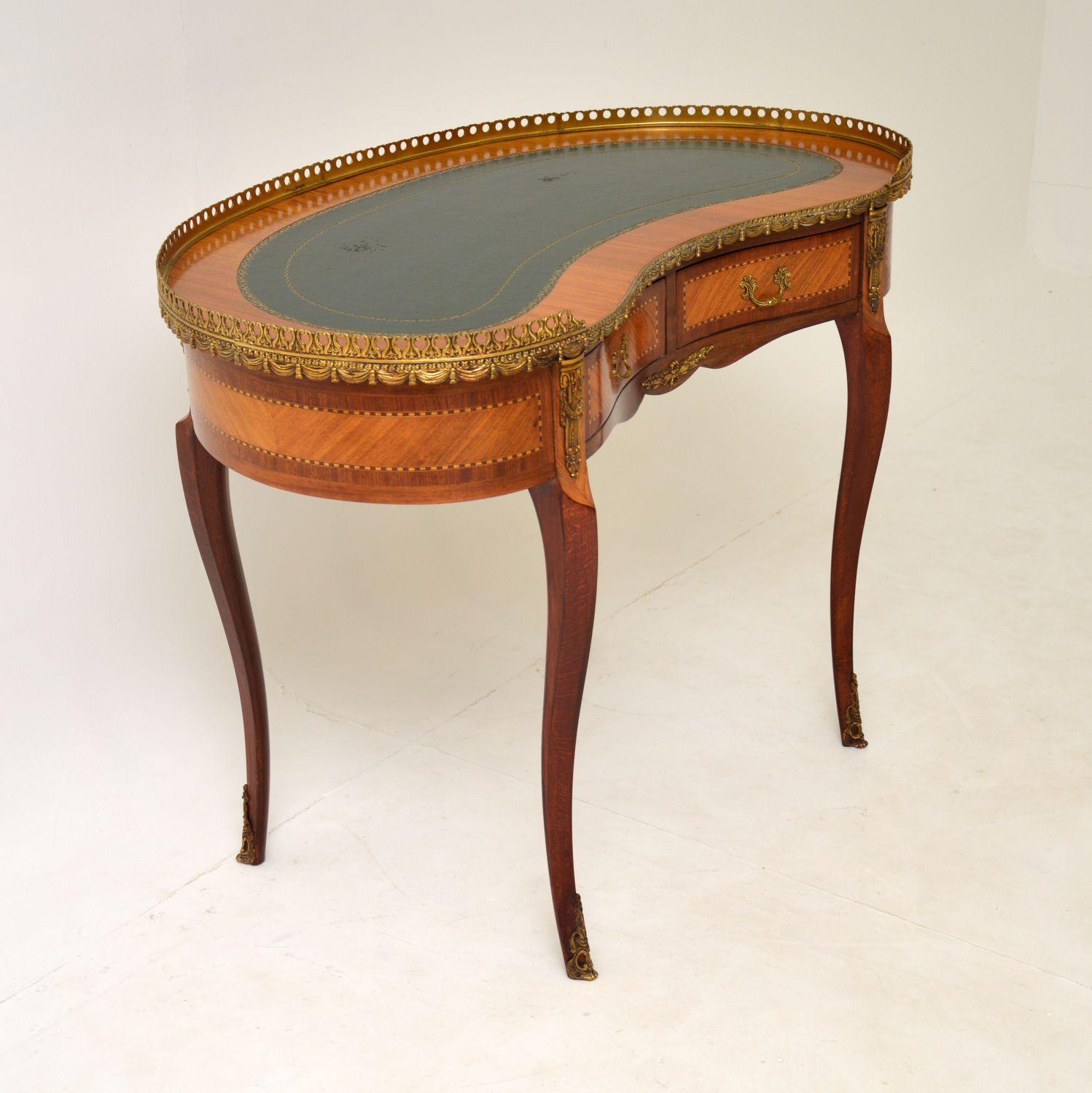 Louis XV Antique French Style Kidney Shaped Desk