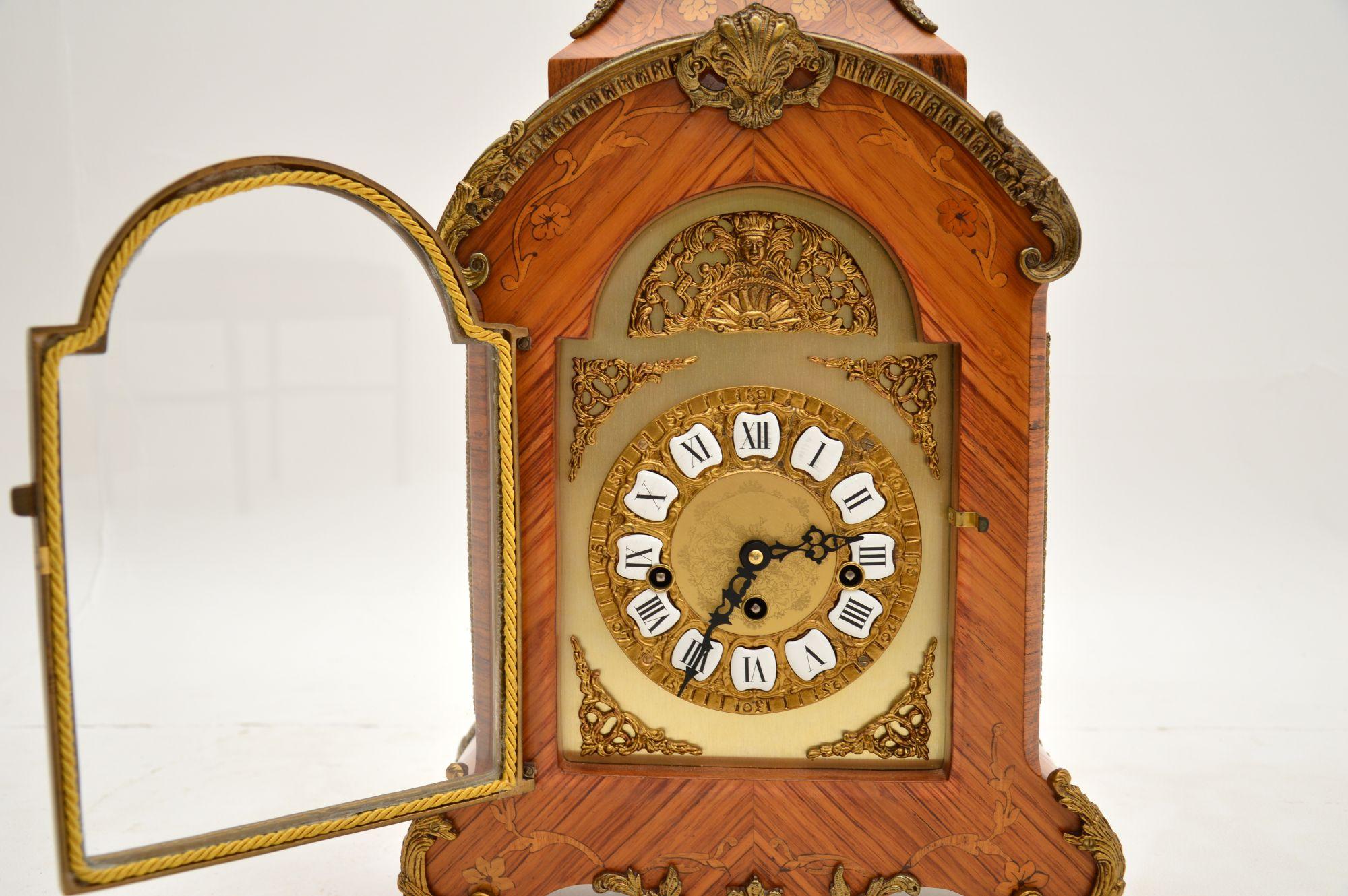 Antique French Style Kingwood Mantel Clock In Good Condition In London, GB