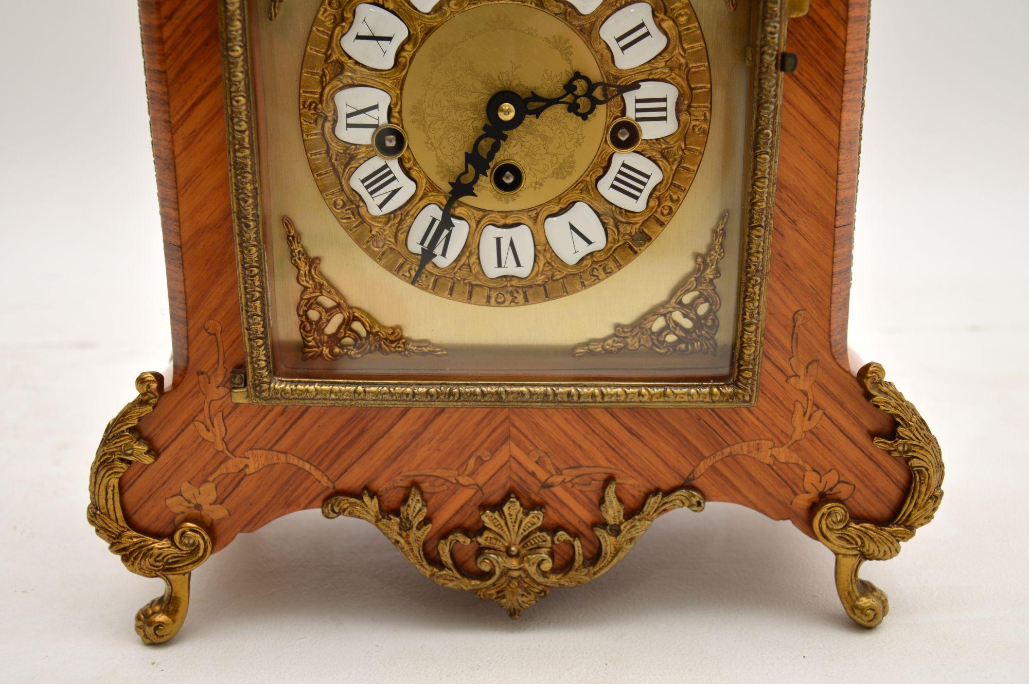Antique French Style Kingwood Mantel Clock 1