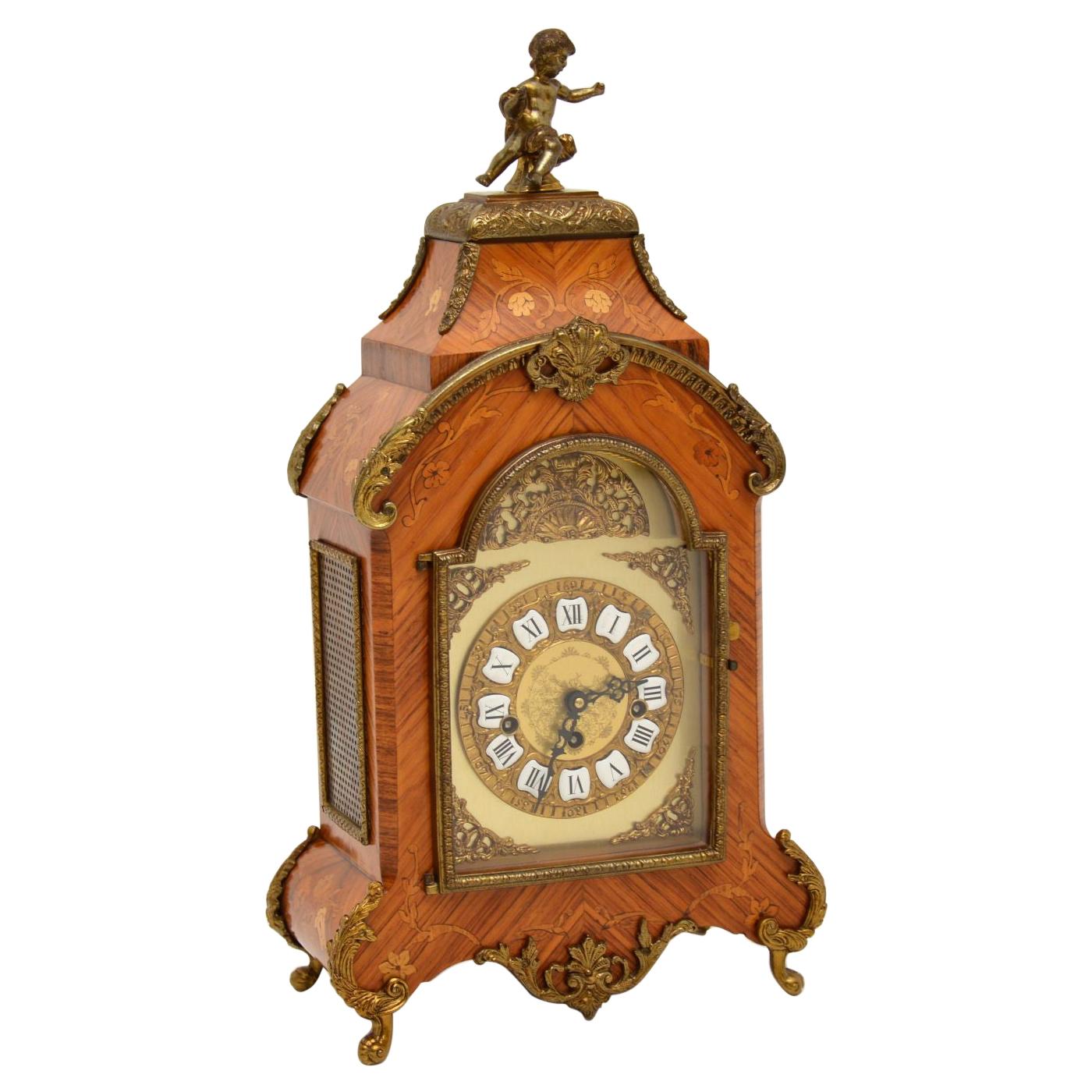 Antique French Style Kingwood Mantel Clock