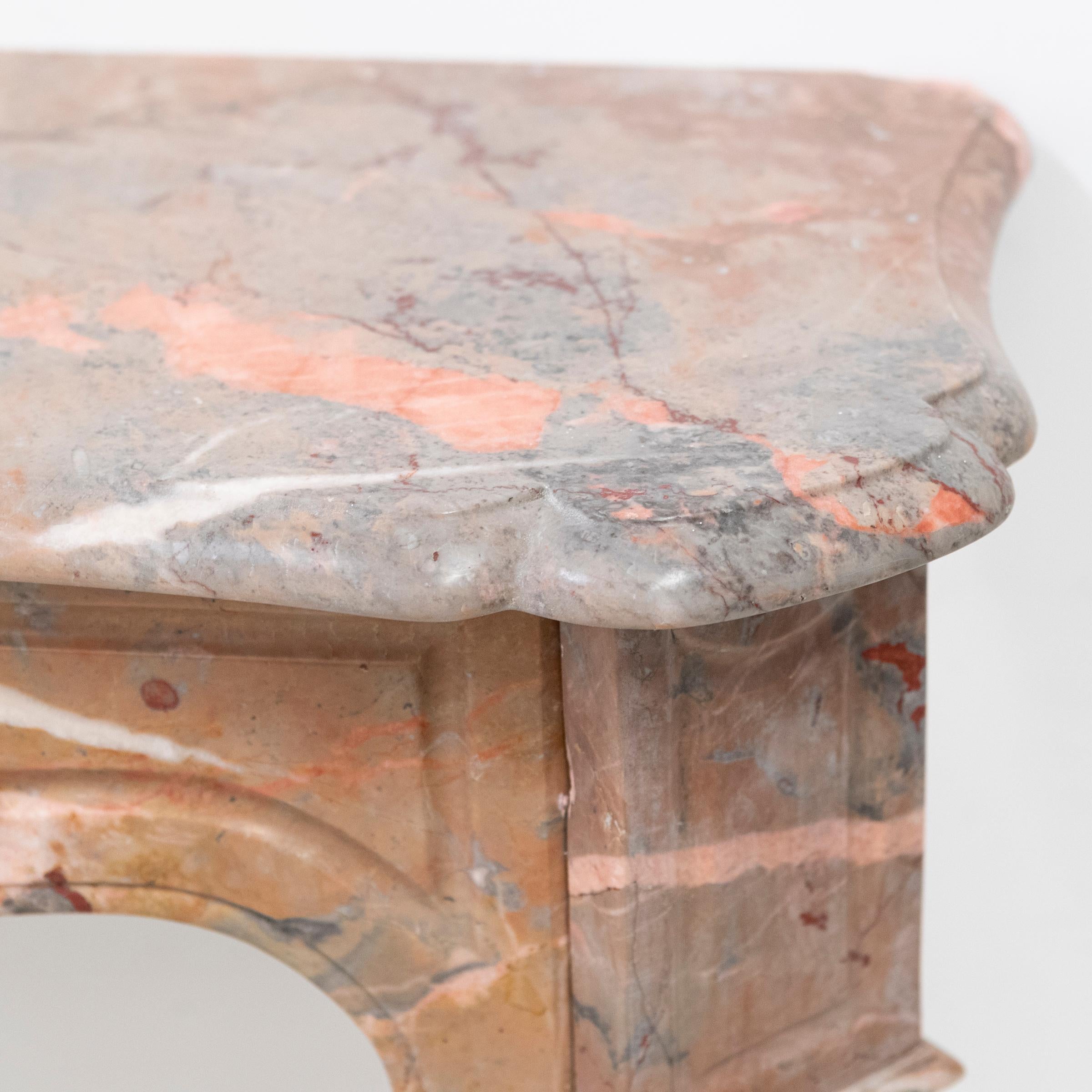 Antique French Style Louis Pompadour ashburton Marble Fireplace For Sale 5