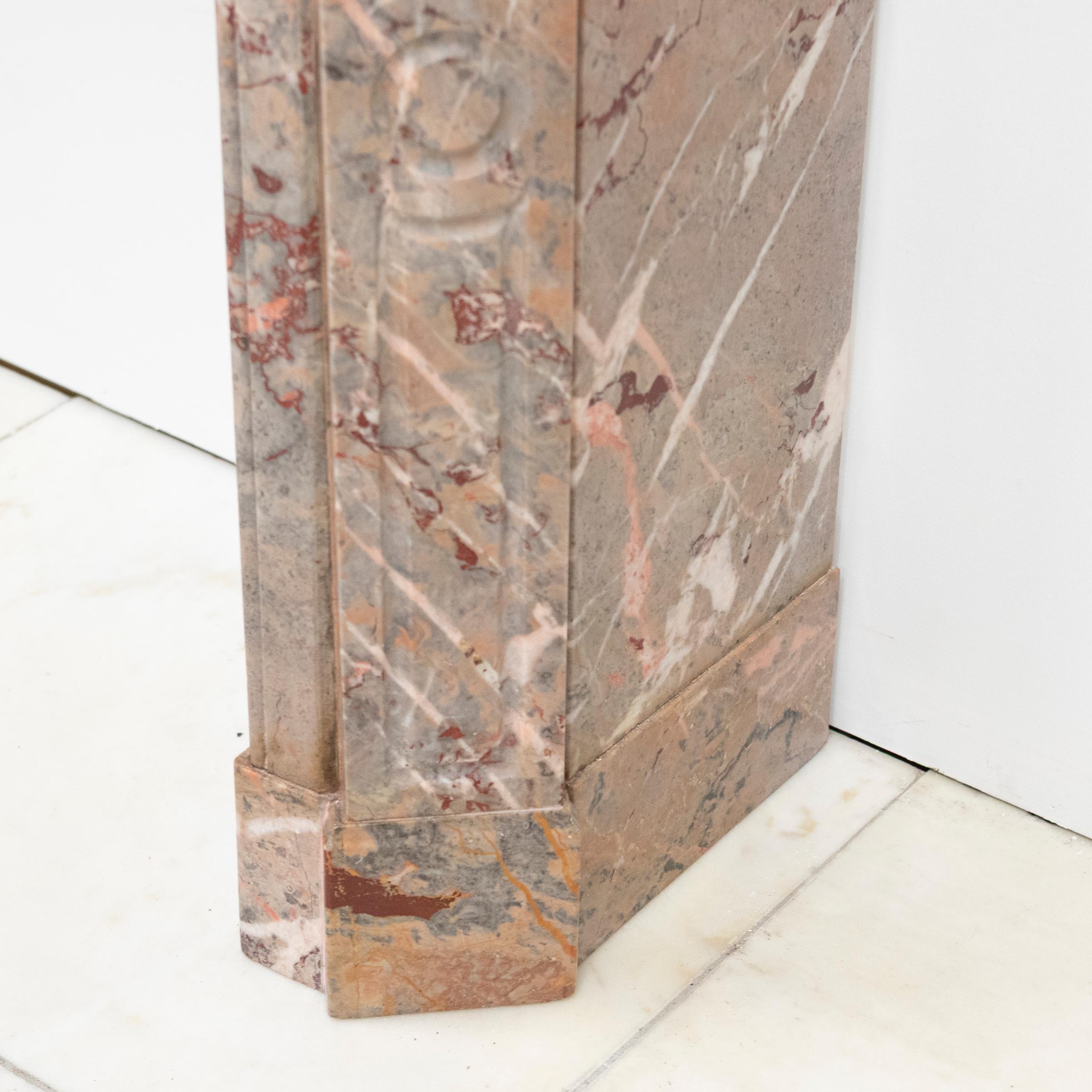 Antique French Style Louis Pompadour ashburton Marble Fireplace For Sale 7