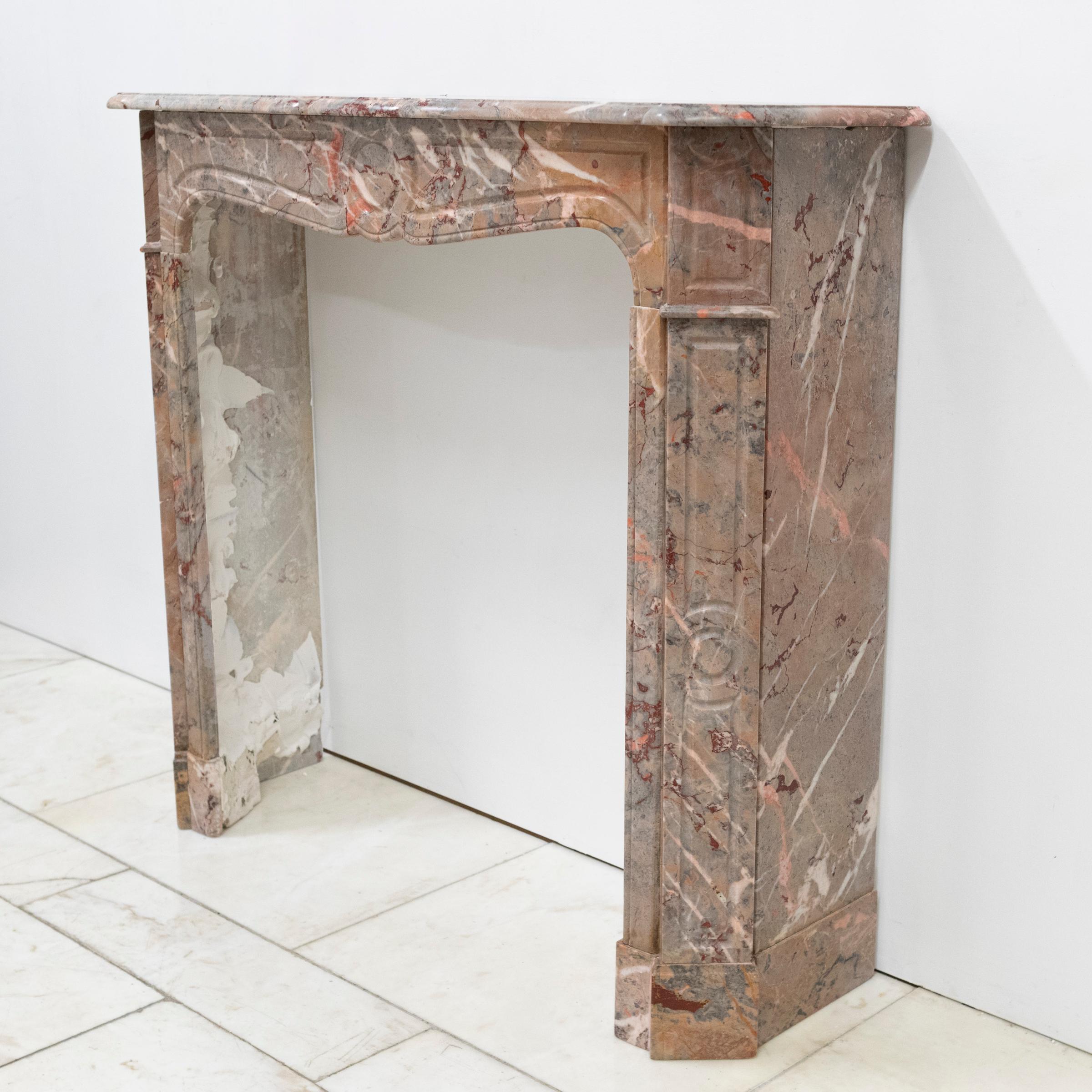 Antique French Style Louis Pompadour ashburton Marble Fireplace For Sale 10