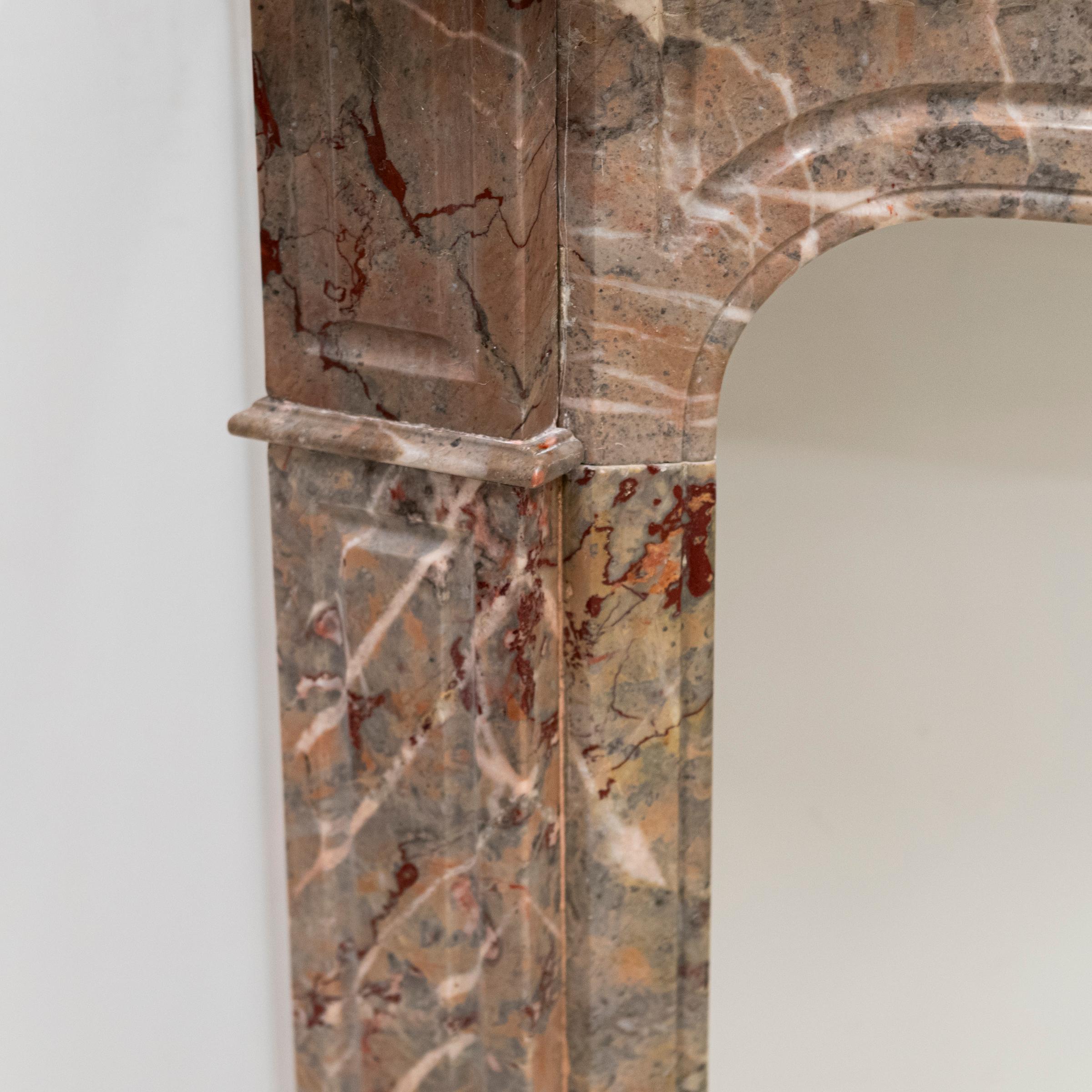 Antique French Style Louis Pompadour ashburton Marble Fireplace In Good Condition For Sale In Ware, GB