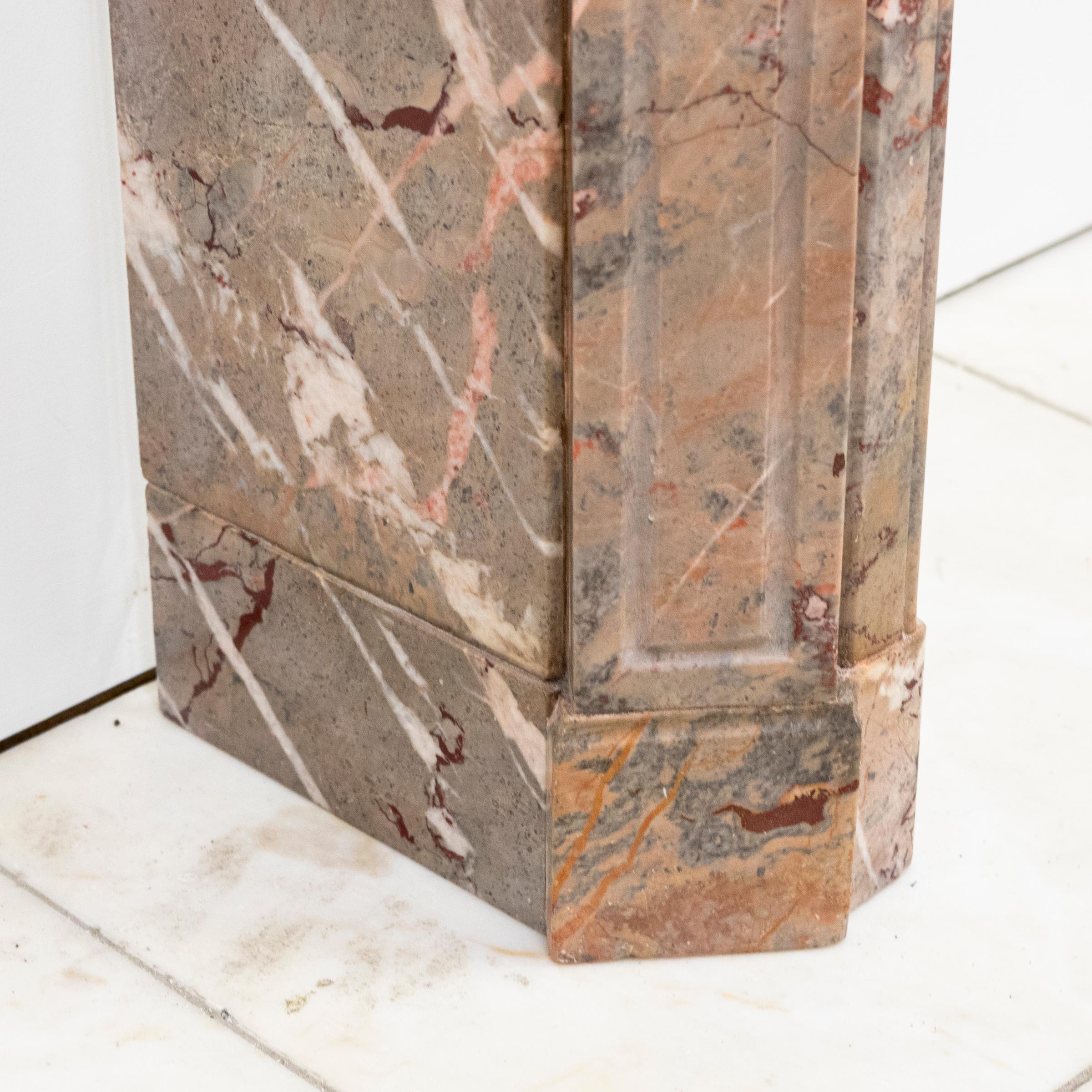 Antique French Style Louis Pompadour ashburton Marble Fireplace For Sale 1