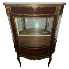 Antique French Style Mahogany Display Cabinet