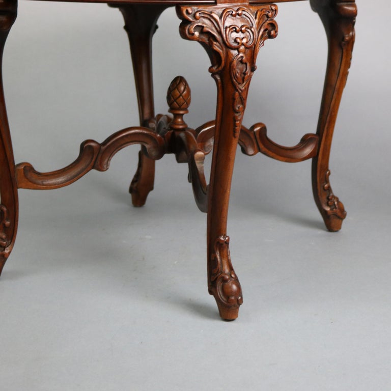 Antique French Style Mahogany and Kingwood Marquetry Inlaid Low Side