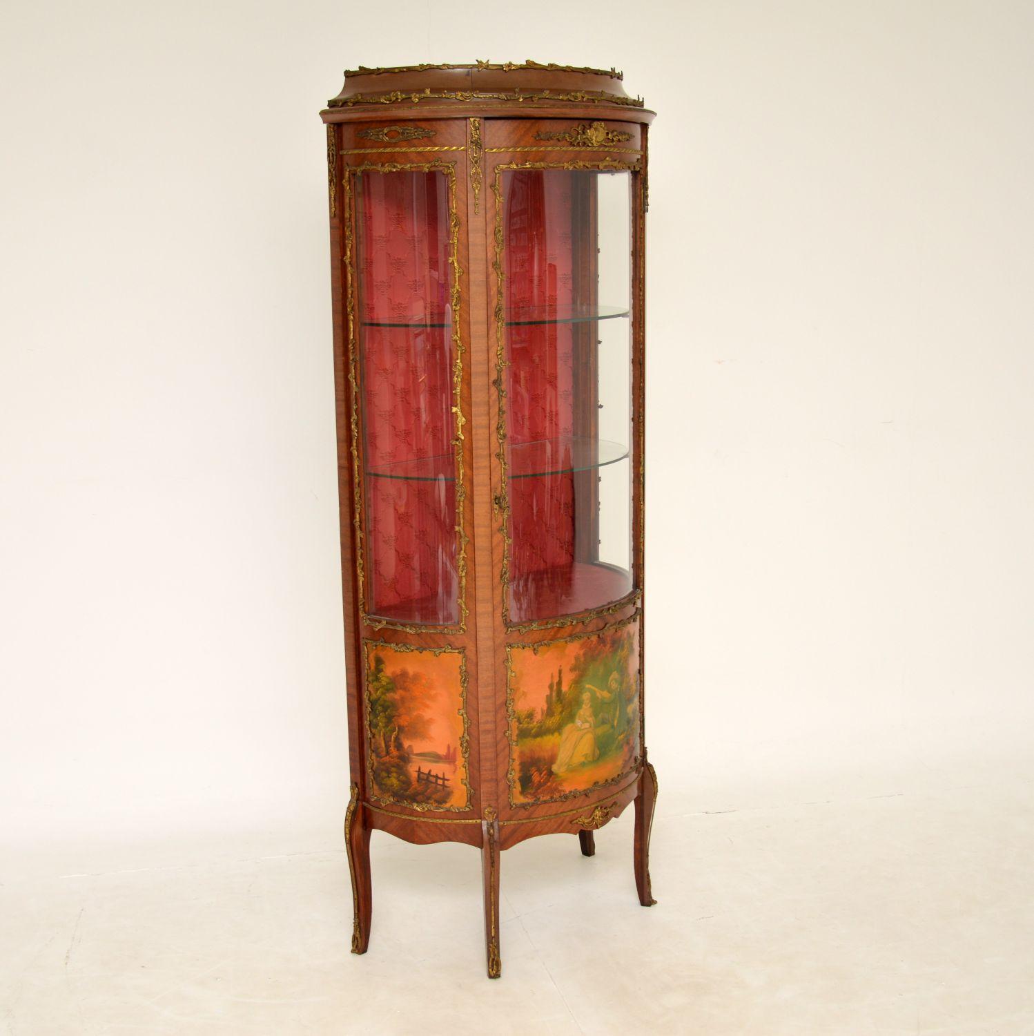 20th Century Antique French Style Ormolu Mounted Display Cabinet