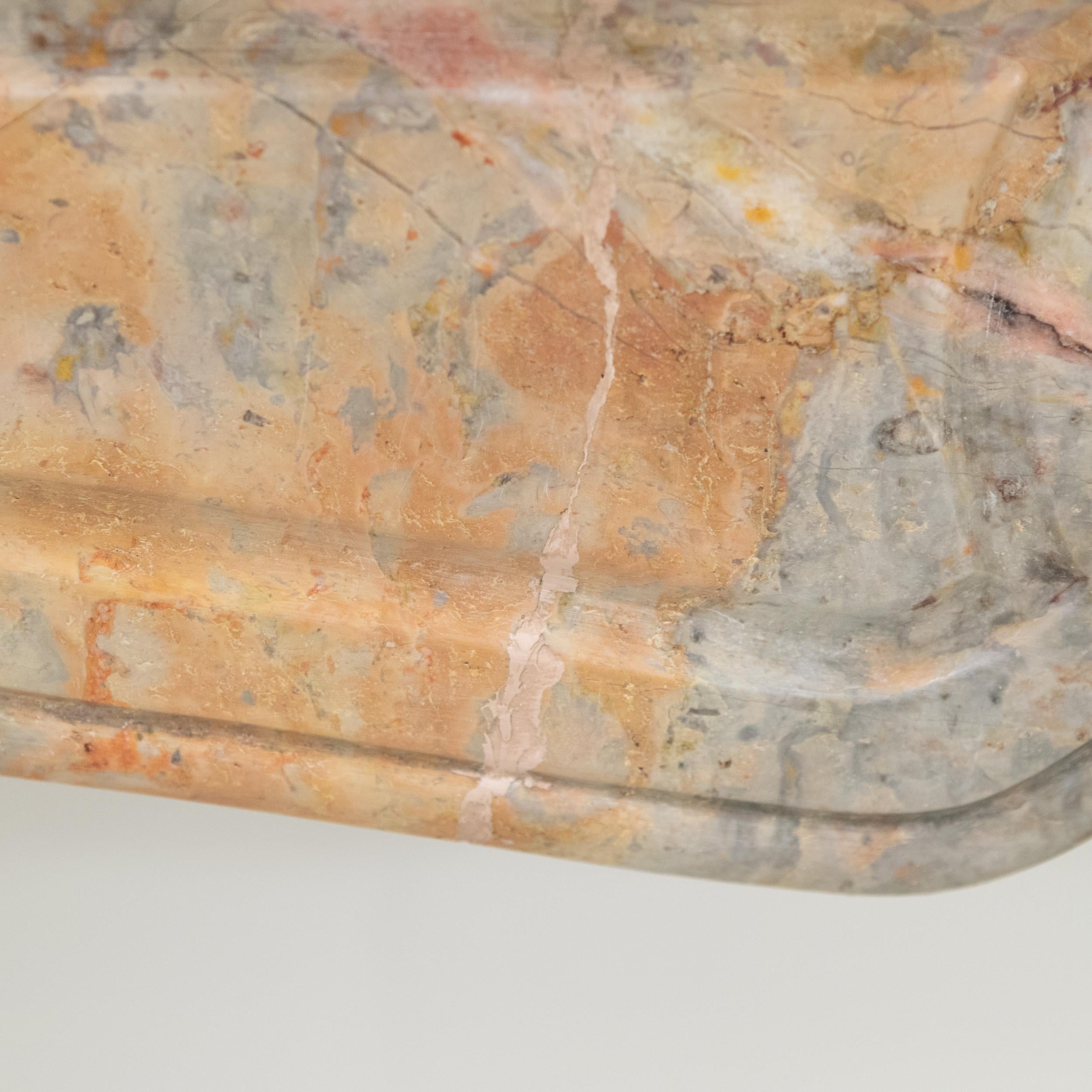 Antique Rouge Color Antique French Style Pompadour Rouge Breche Marble Fireplace For Sale ...