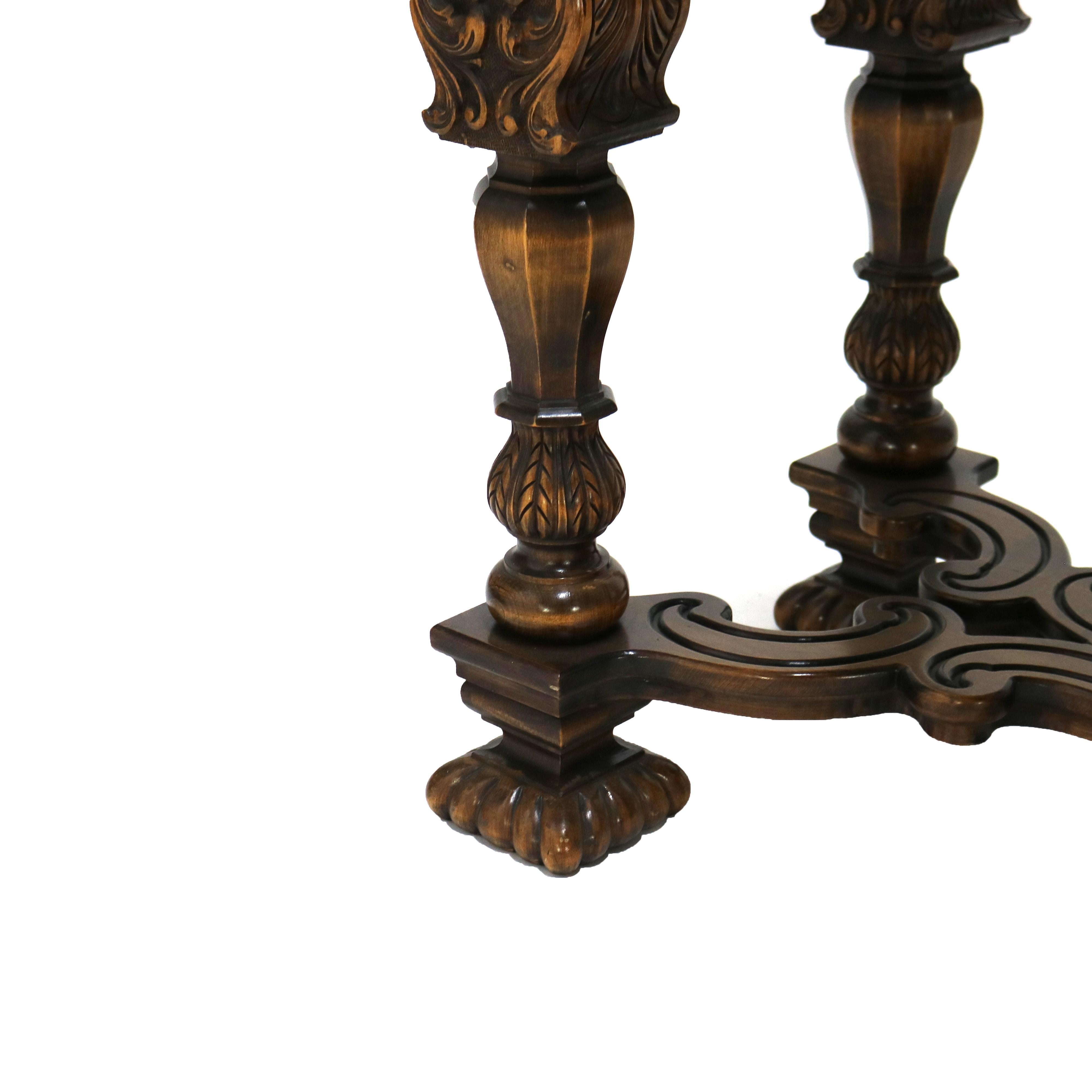 Antique French Style Reticulated Flame Mahogany, Rosewood & Satinwood Credenza In condizioni buone a Big Flats, NY
