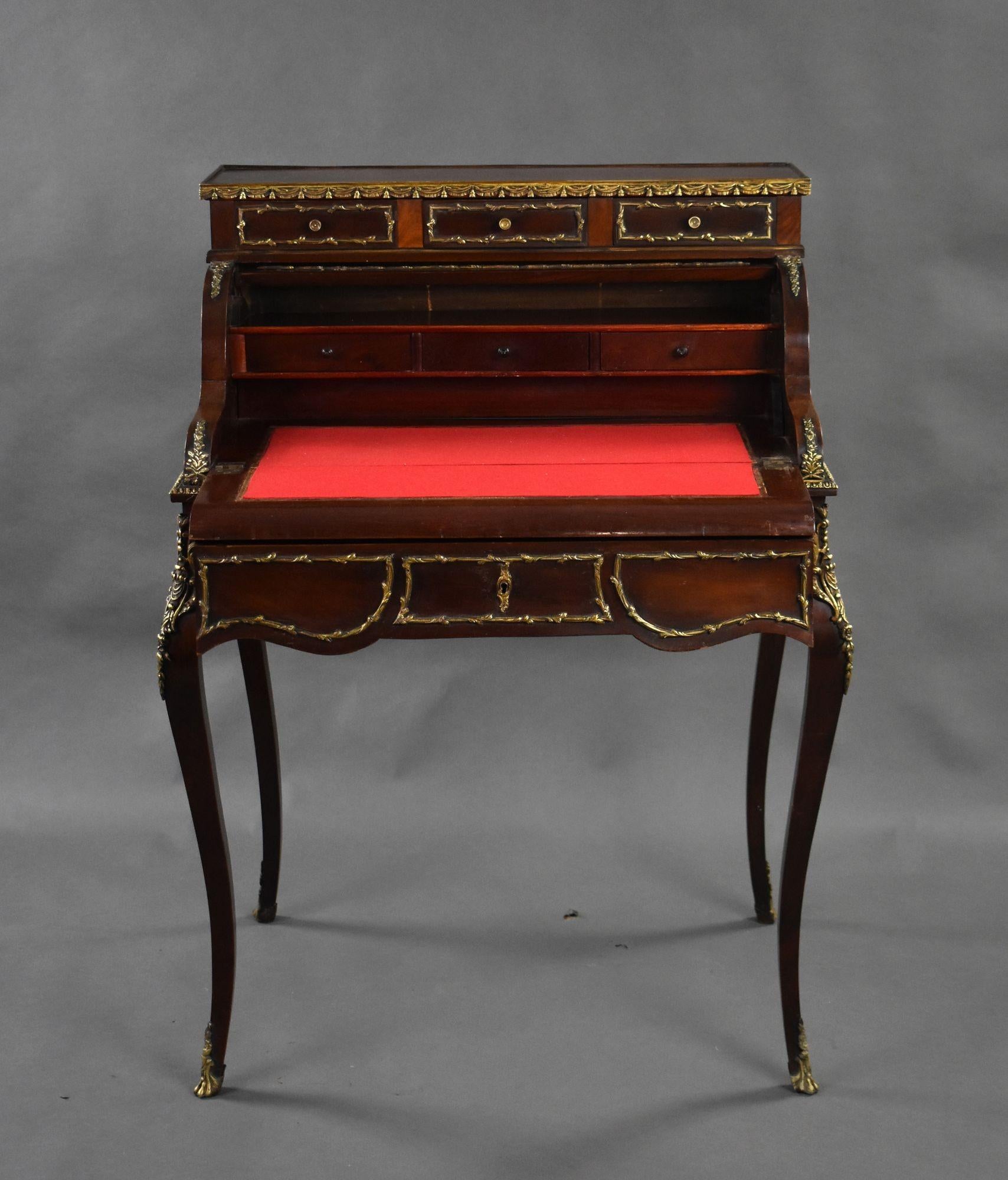 Mahogany Antique French Style Writing Table by S&H Jewell For Sale