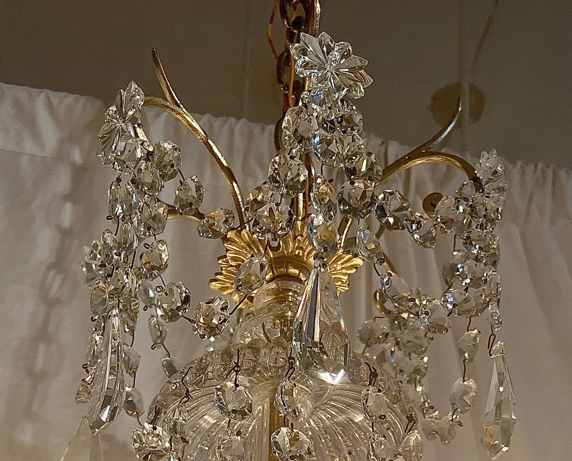 Antique French Superb Crystal and Ormolu 