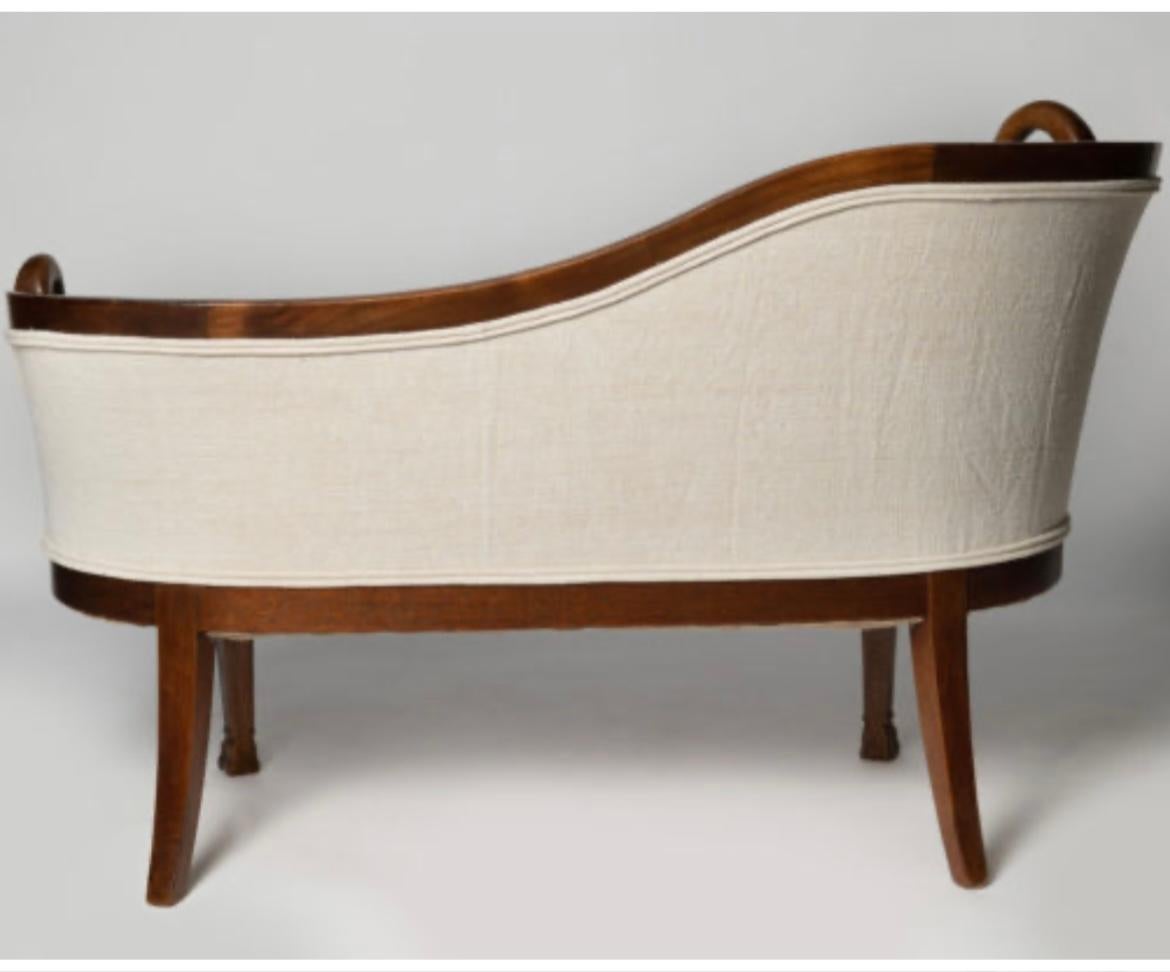 Antique French swan neck sofa, loveseat, small sofa, hallway, bedroom 3