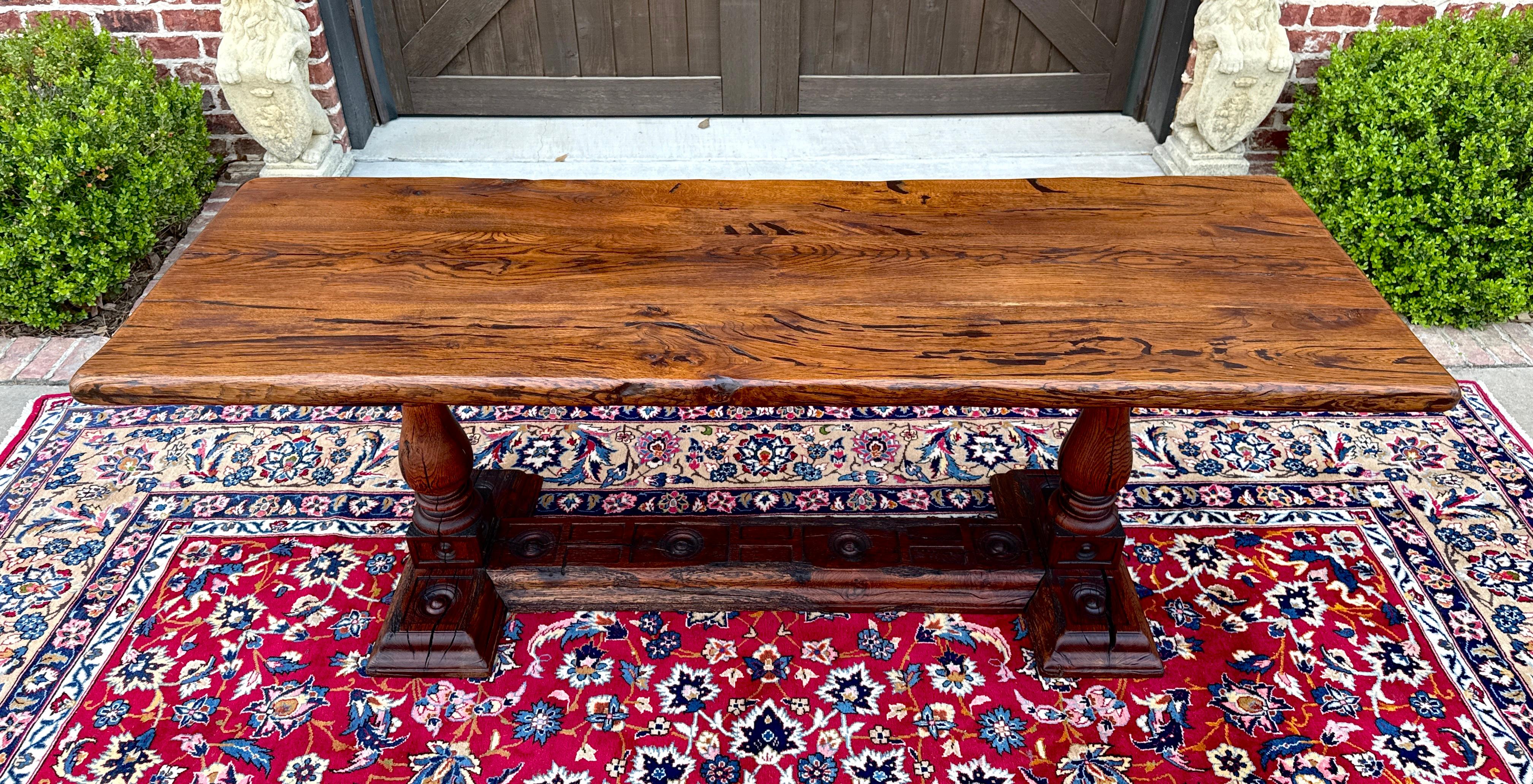 Antique French Table Farmhouse Monk Refectory Monastery Baluster Oak Late 18C 5