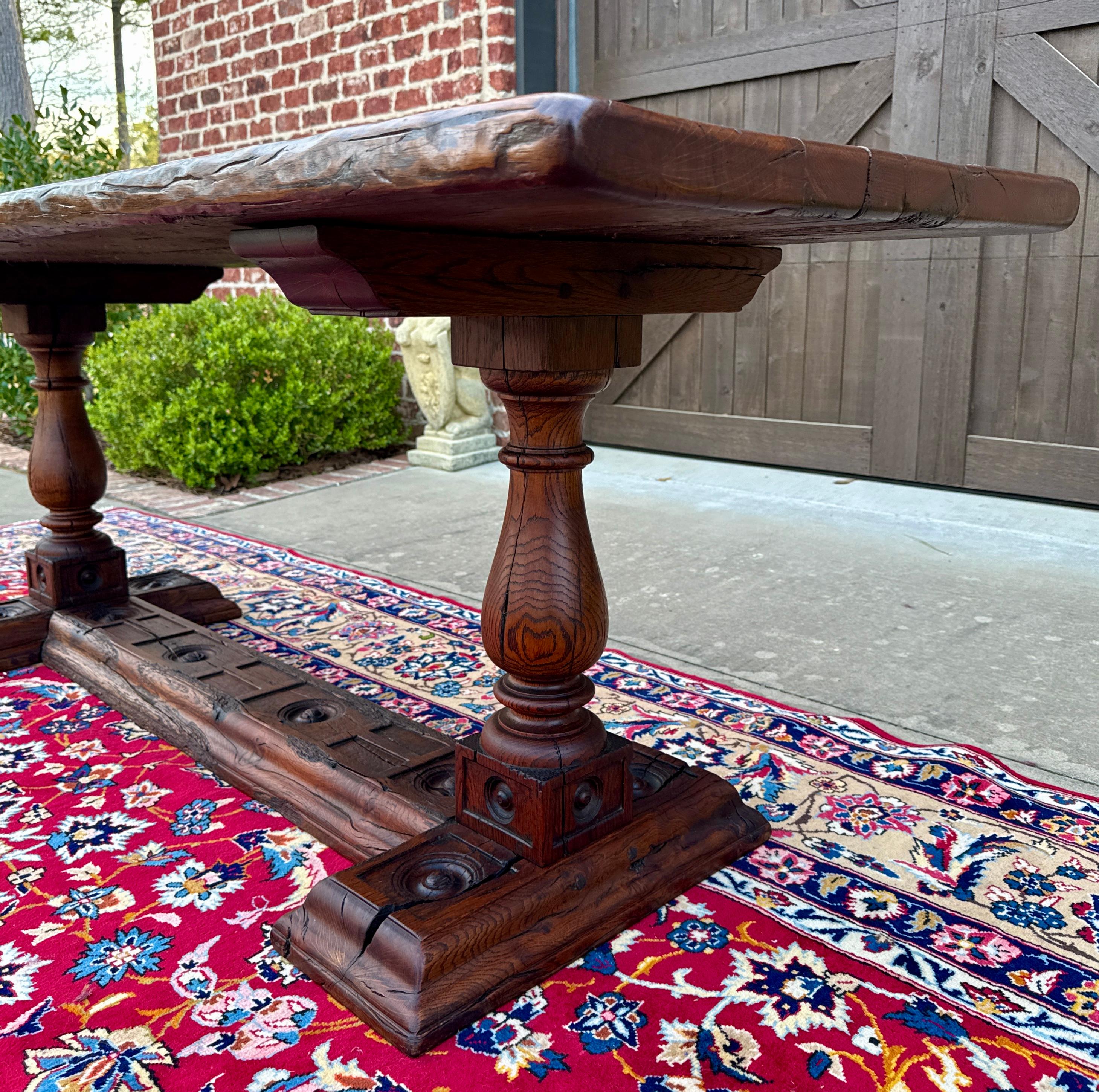 Antique French Table Farmhouse Monk Refectory Monastery Baluster Oak Late 18C 7