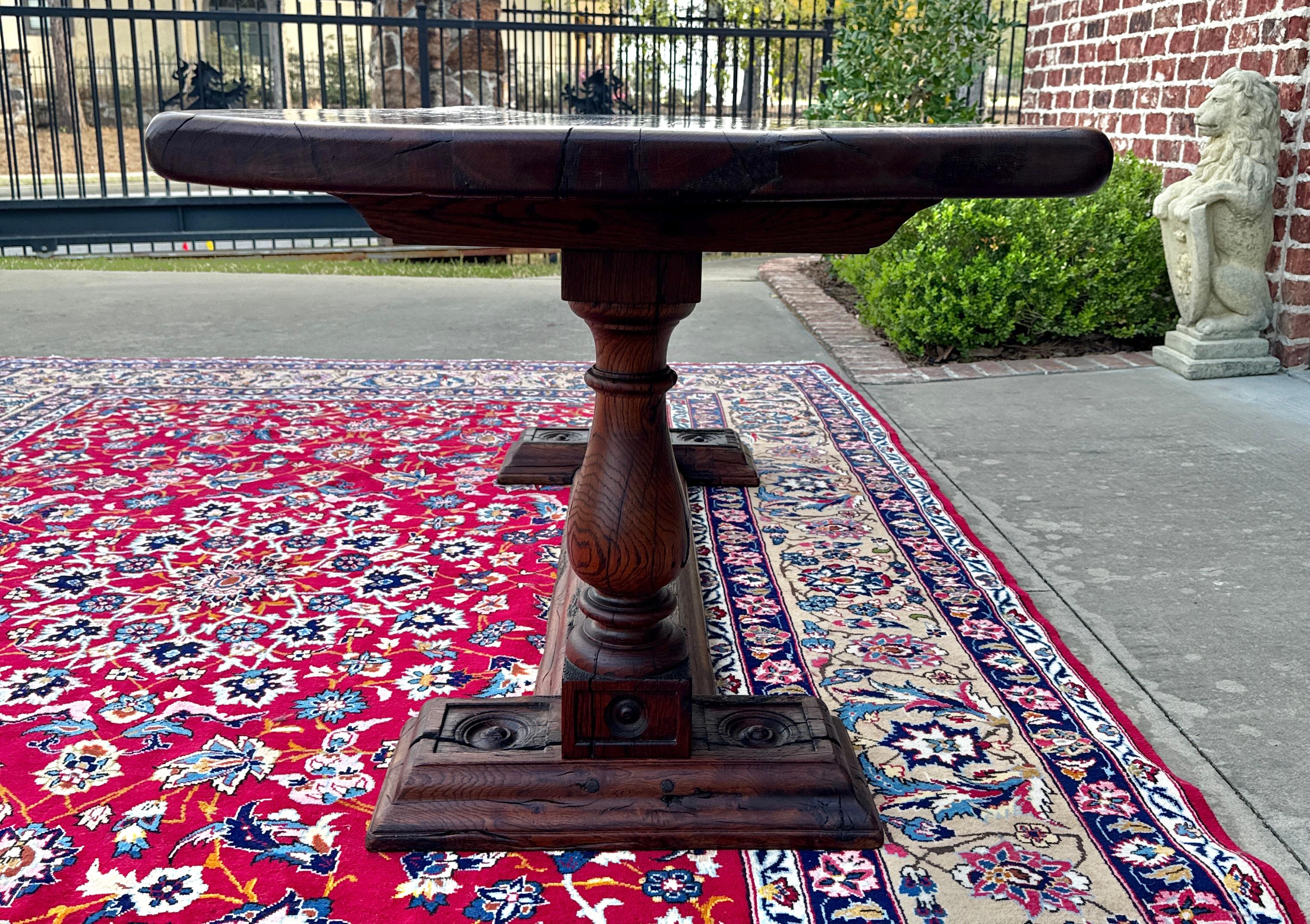 Antique French Table Farmhouse Monk Refectory Monastery Baluster Oak Late 18C 8