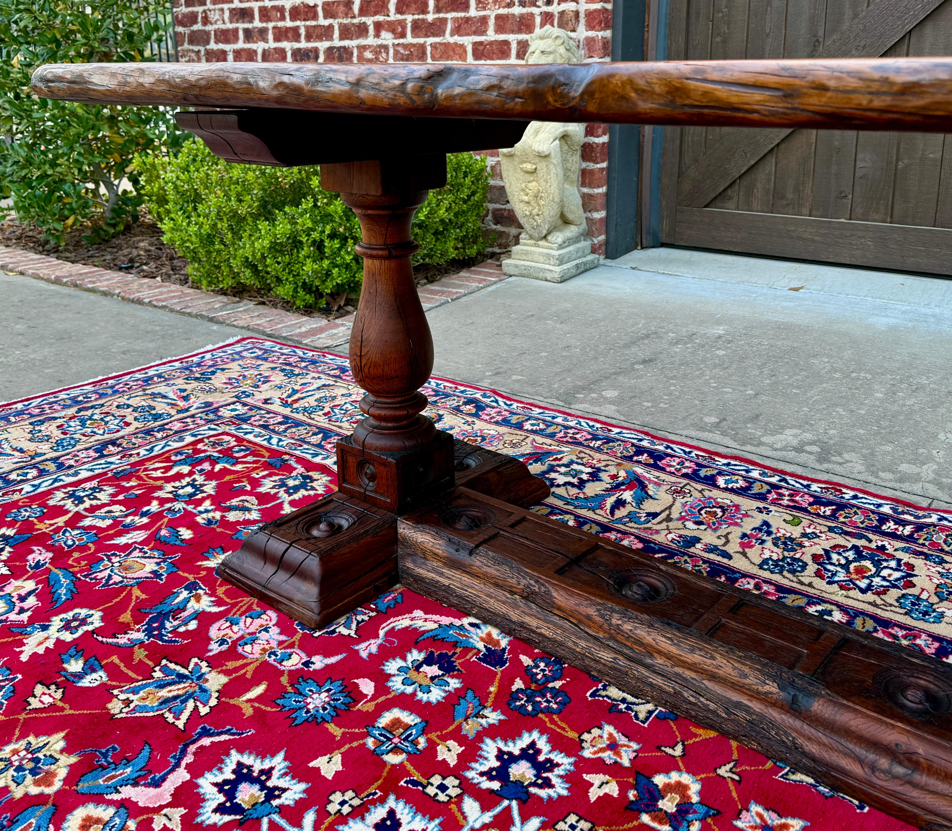 Antique French Table Farmhouse Monk Refectory Monastery Baluster Oak Late 18C 13