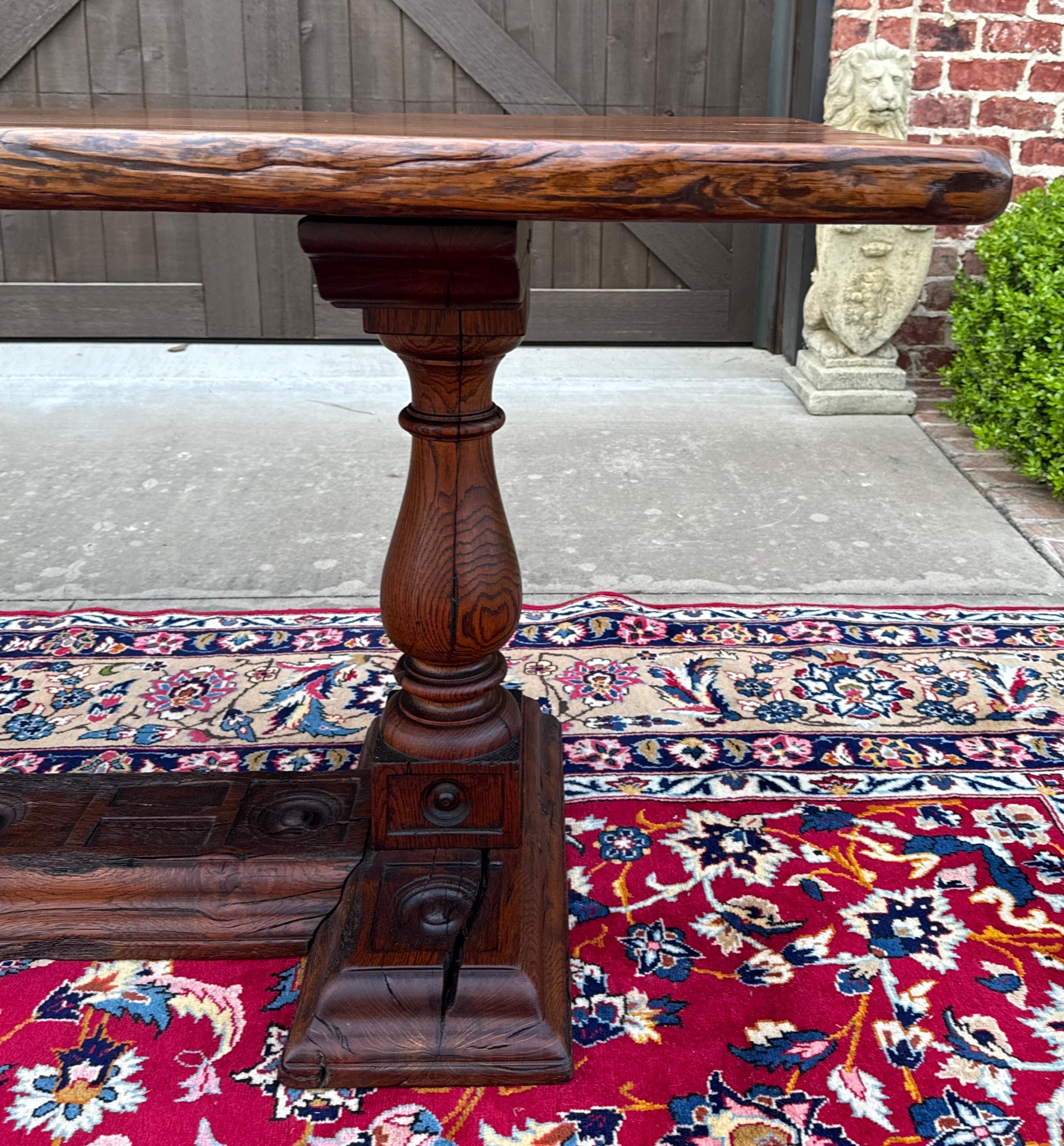 Antique French Table Farmhouse Monk Refectory Monastery Baluster Oak Late 18C 2