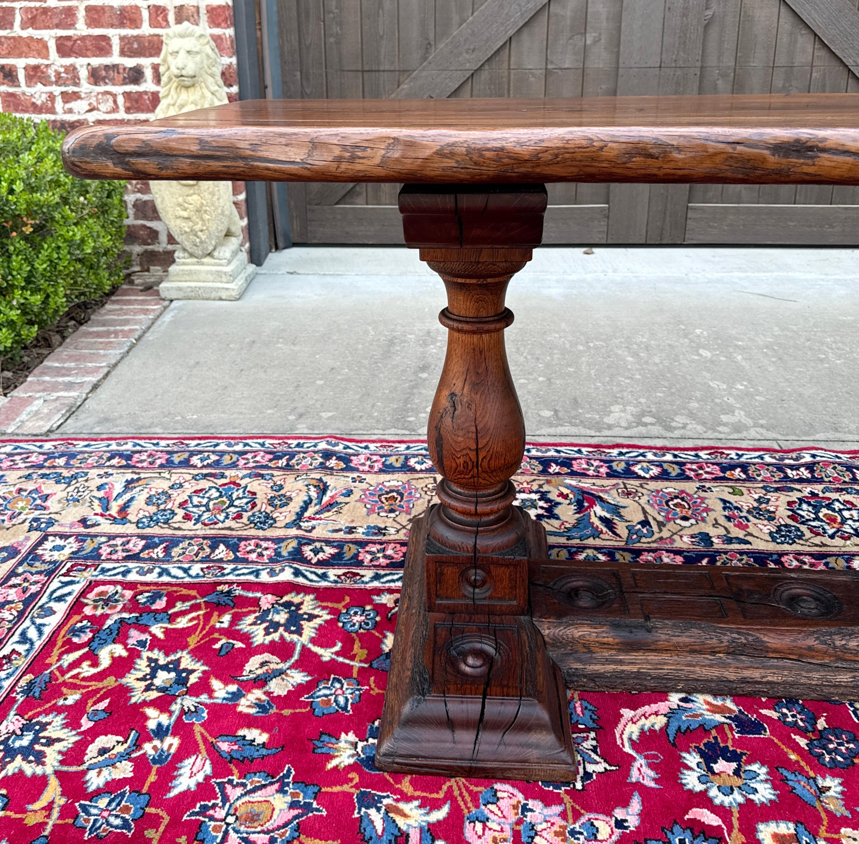 Antique French Table Farmhouse Monk Refectory Monastery Baluster Oak Late 18C 3