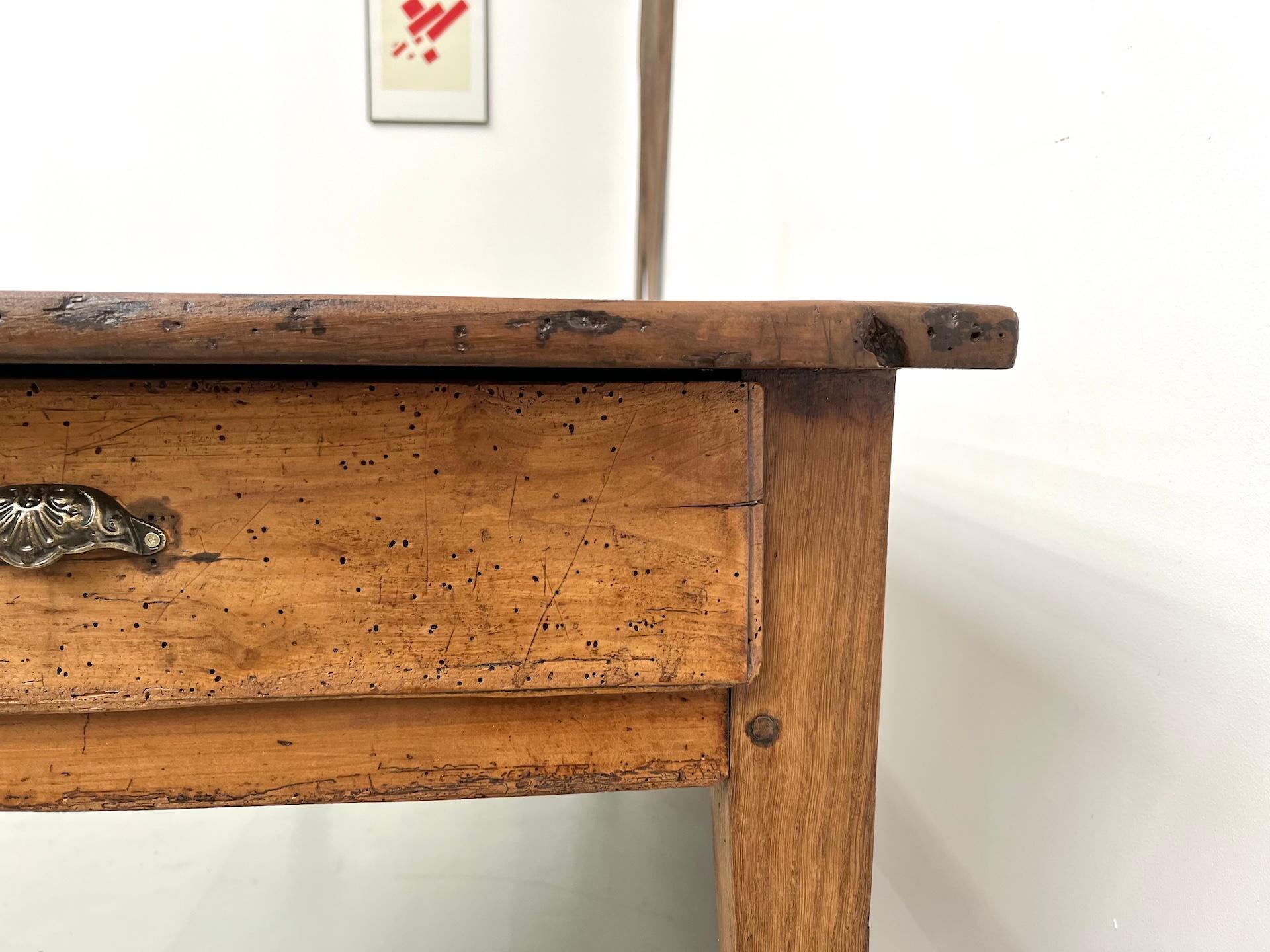 Antique french table in solid oak, around 1890. For Sale 13