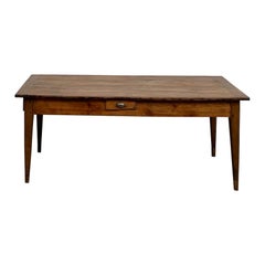 Antique french table in solid oak, around 1890.