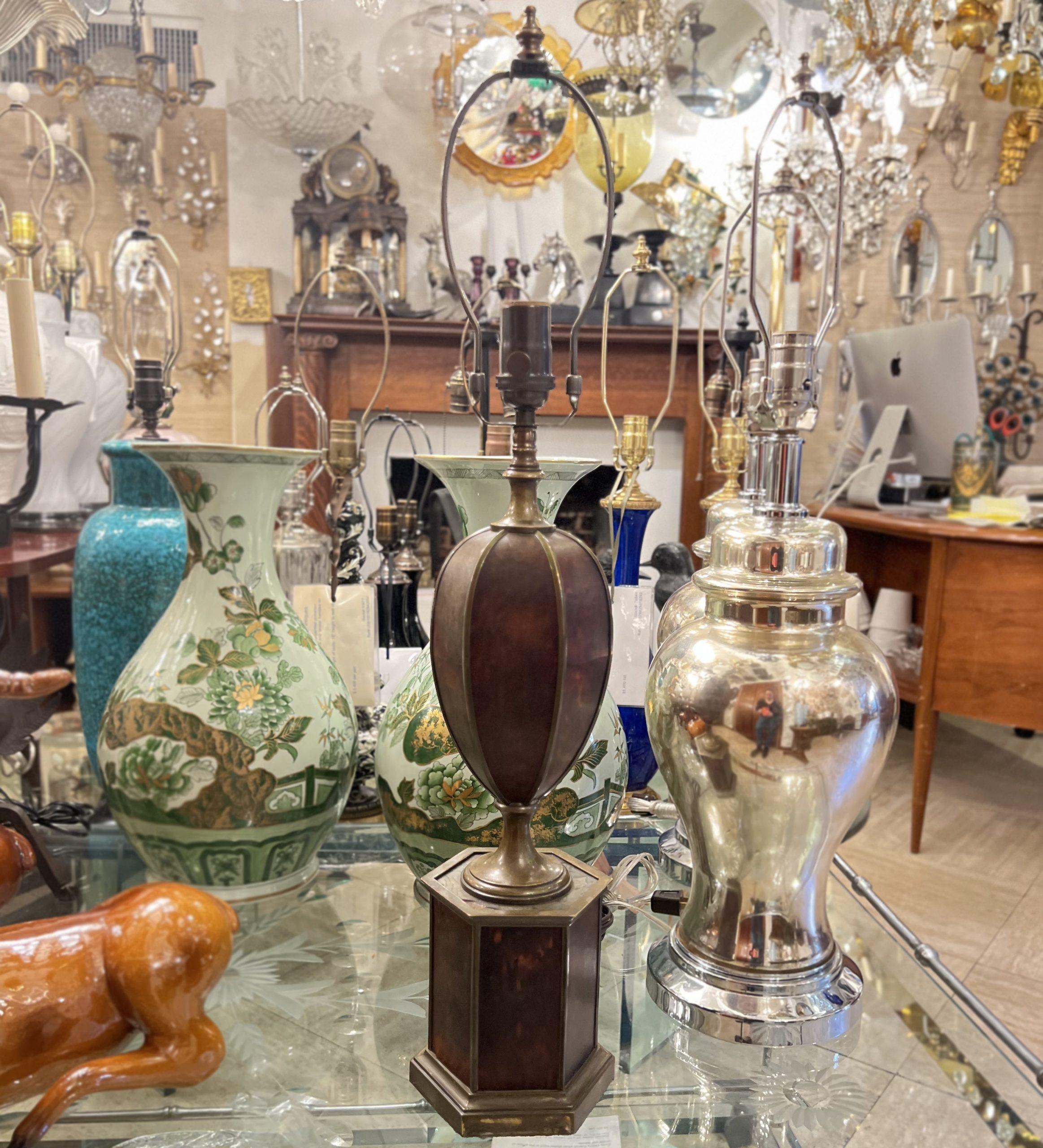 Début du 20ème siècle Lampe de table française d'antiquités en vente