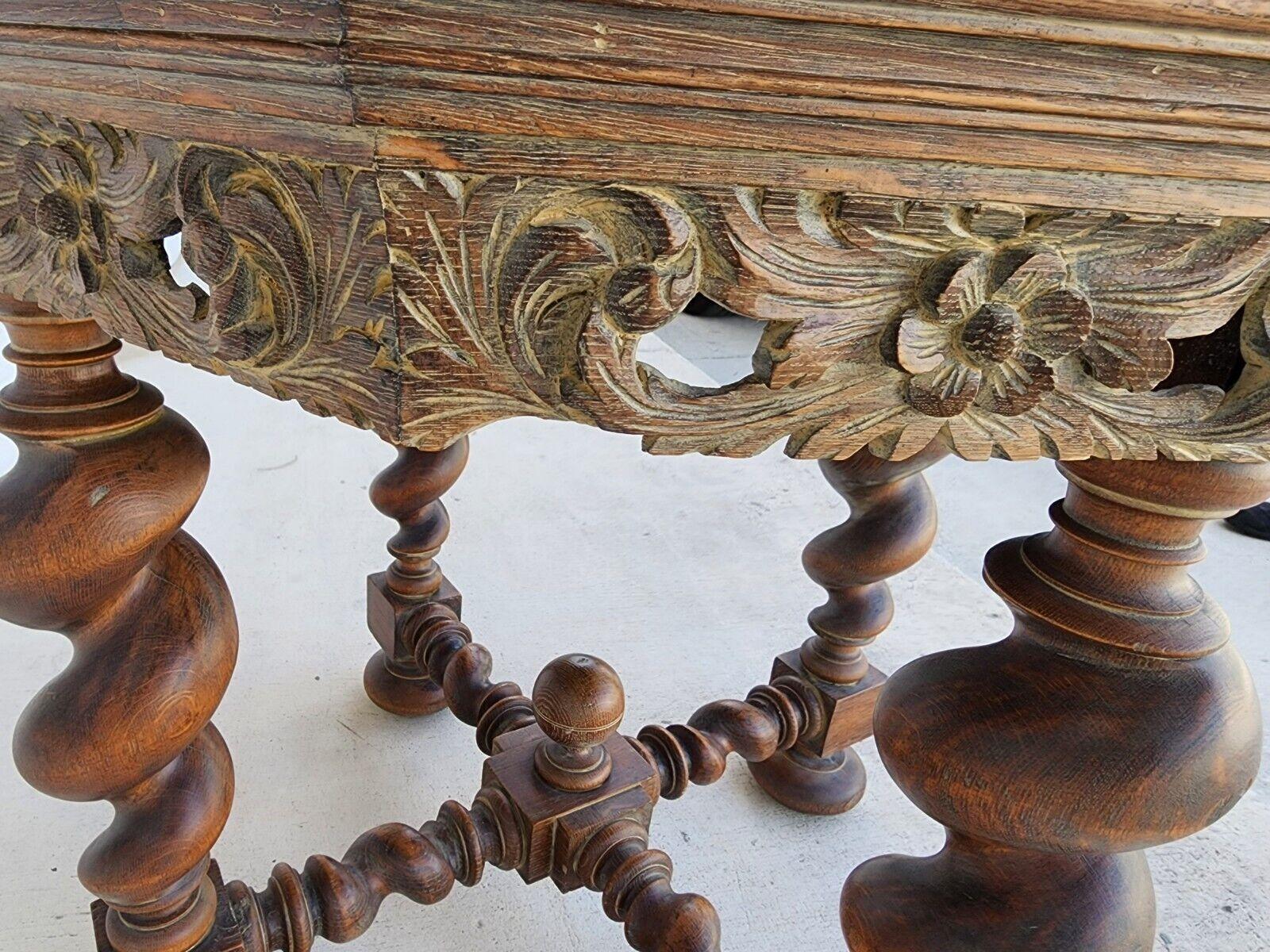 Antique French Table Louis XIII Octagonal Barley Twist 1800s For Sale 6