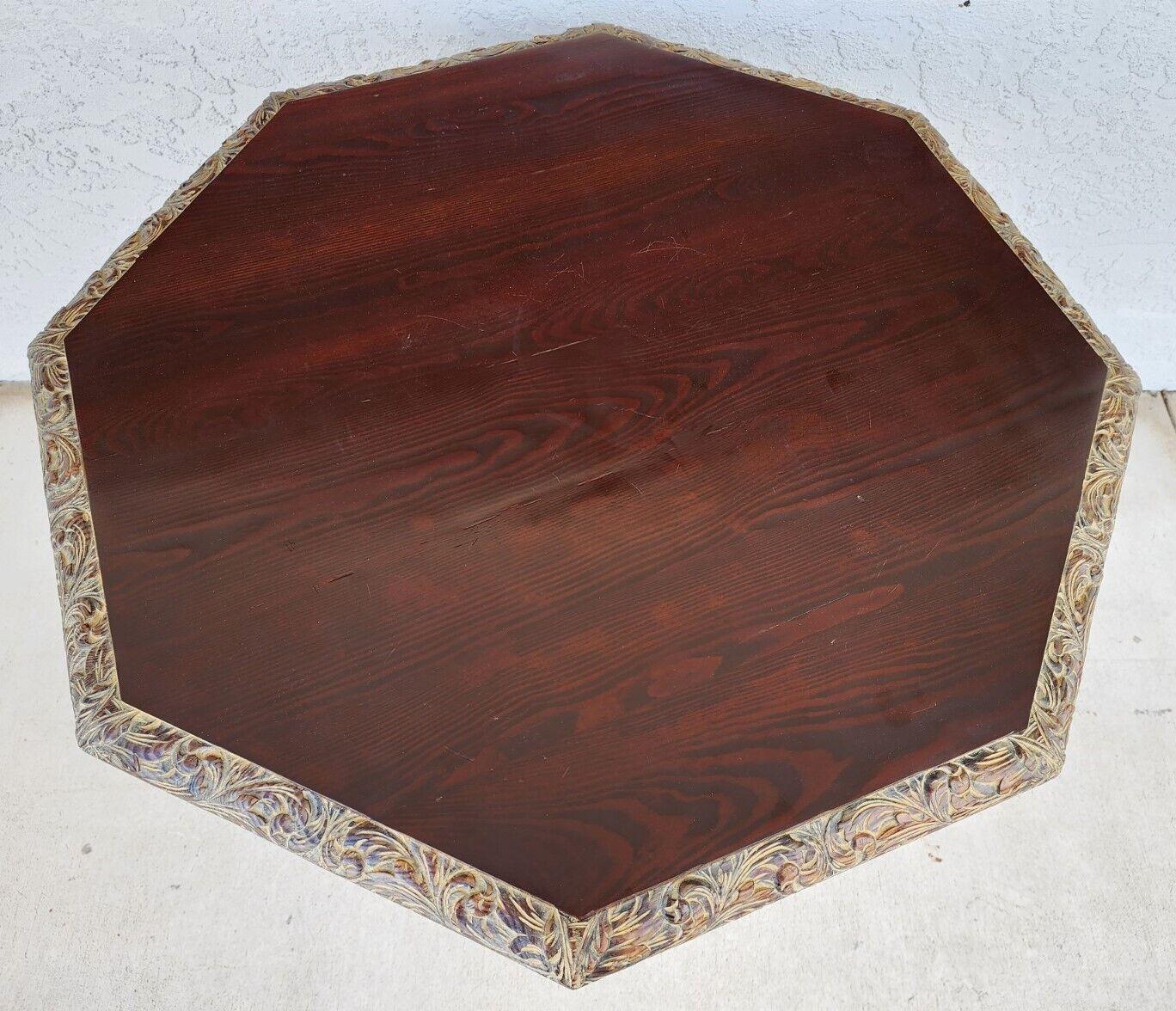 19th Century Antique French Table Louis XIII Octagonal Barley Twist 1800s For Sale