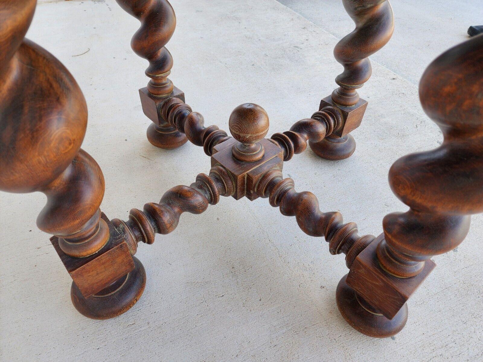 Antique French Table Louis XIII Octagonal Barley Twist 1800s For Sale 3