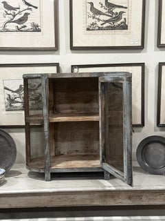Antique French Table Top Painted Pie or Cheese Safe Cabinet in Pine Pantry