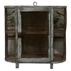 Antique French Table Top Painted Pie or Cheese Safe Cabinet in Pine Pantry
