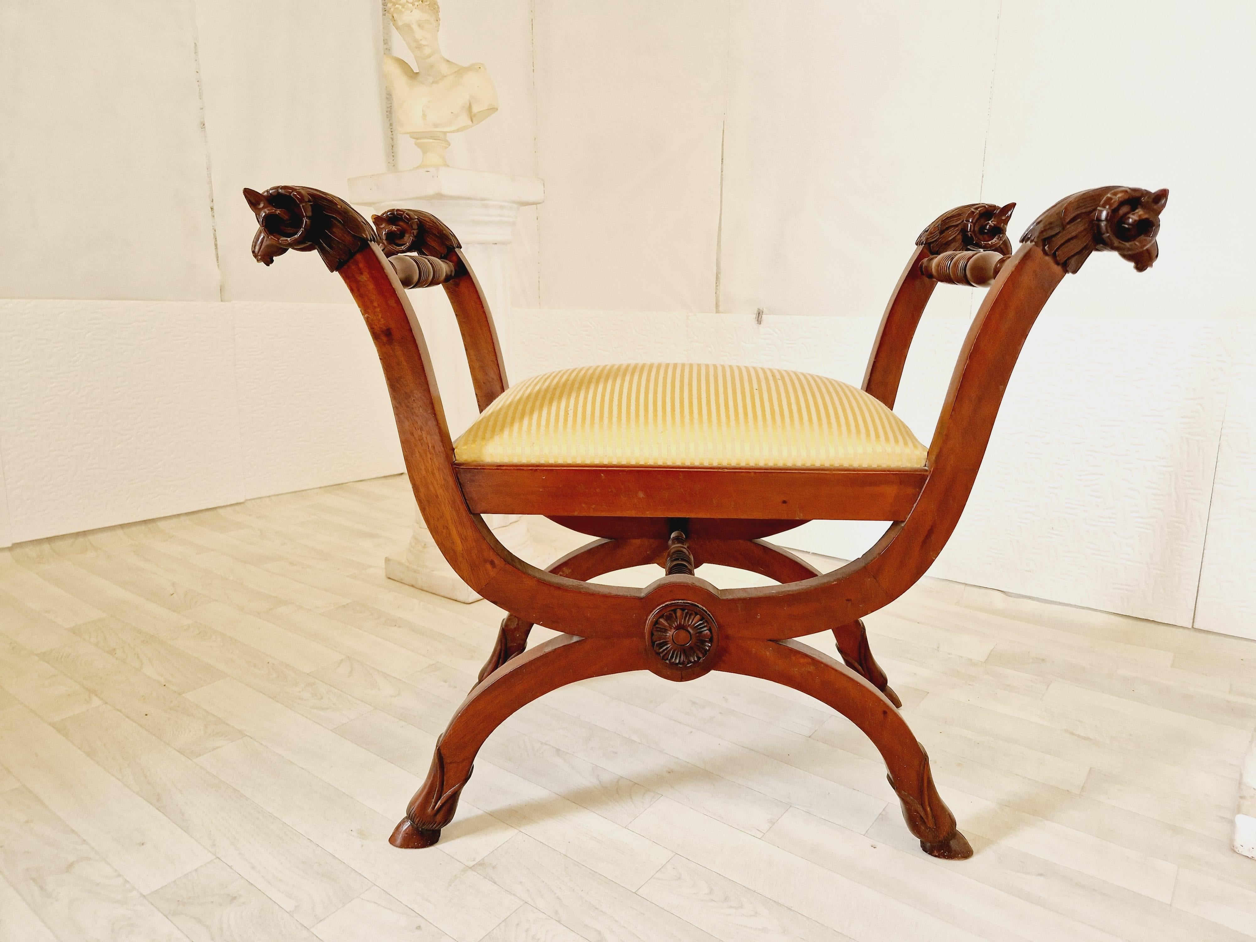 Stile impero Sedile Tabouret francese antico in vendita