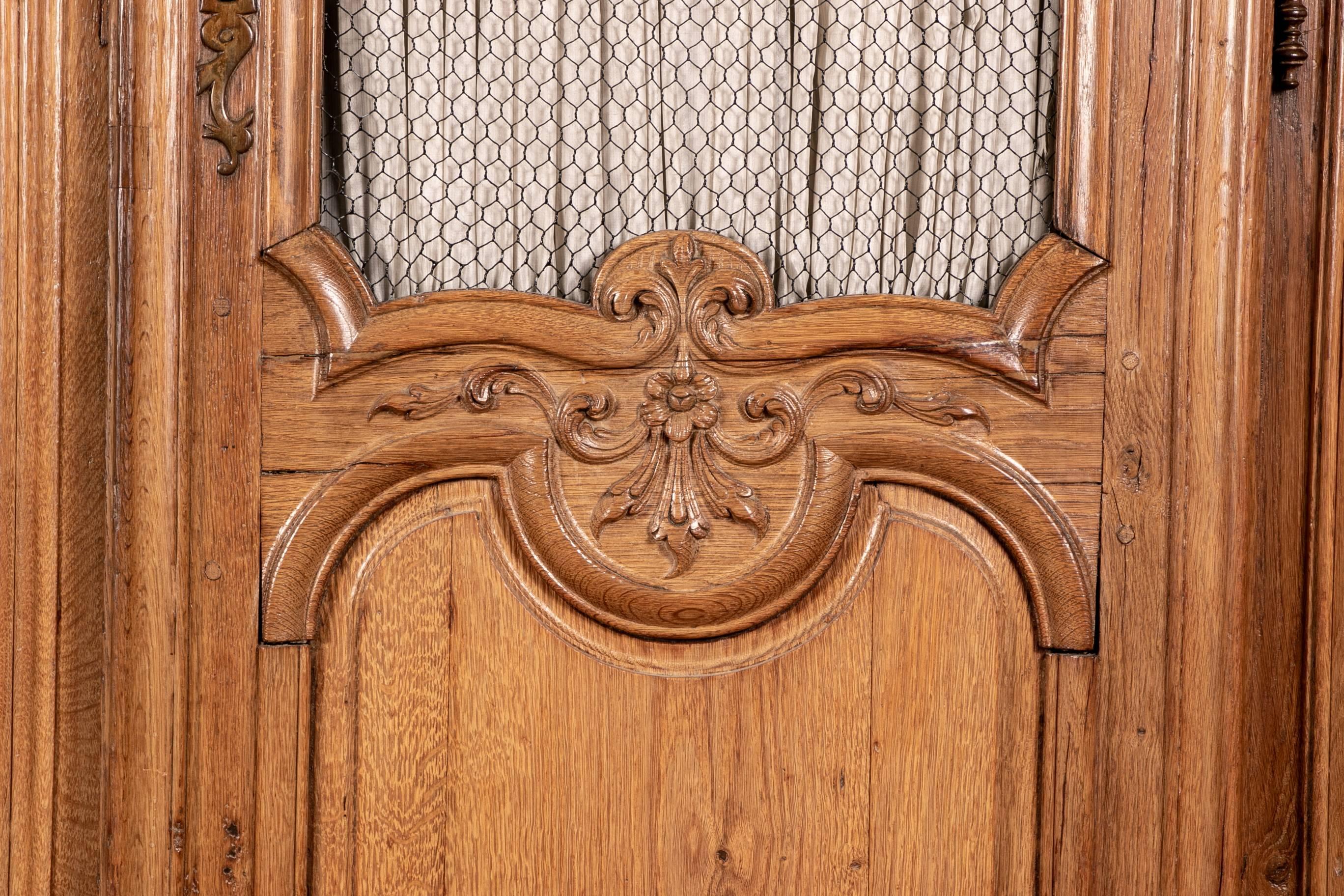 Antique French Tall Oak Armoire 2