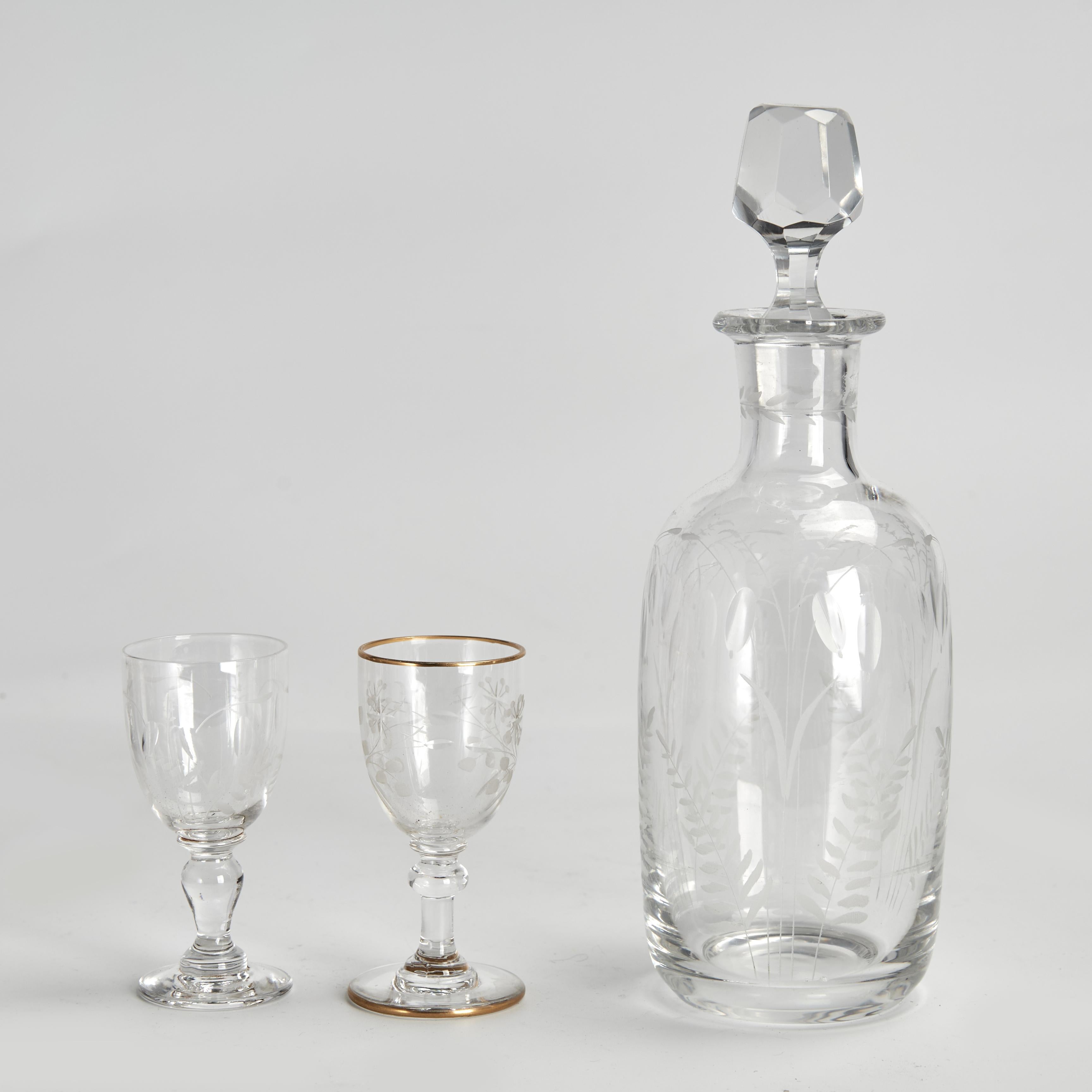 Antique French Tantalus Decanter Set da bar in vendita 4