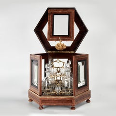 Antique French Tantalus Dekanter Bar Set